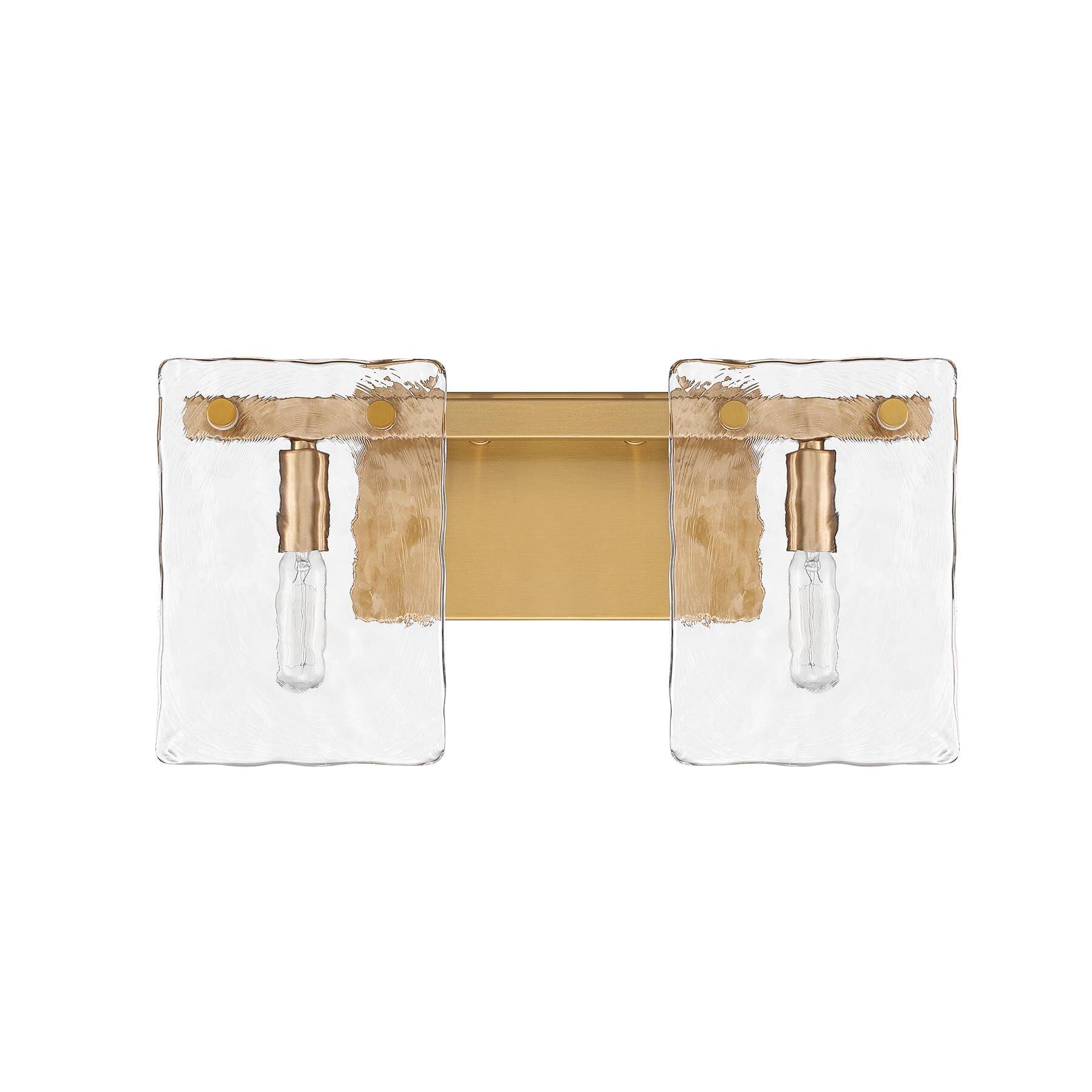 Shown in Warm Brass finish and Handmade Water glass