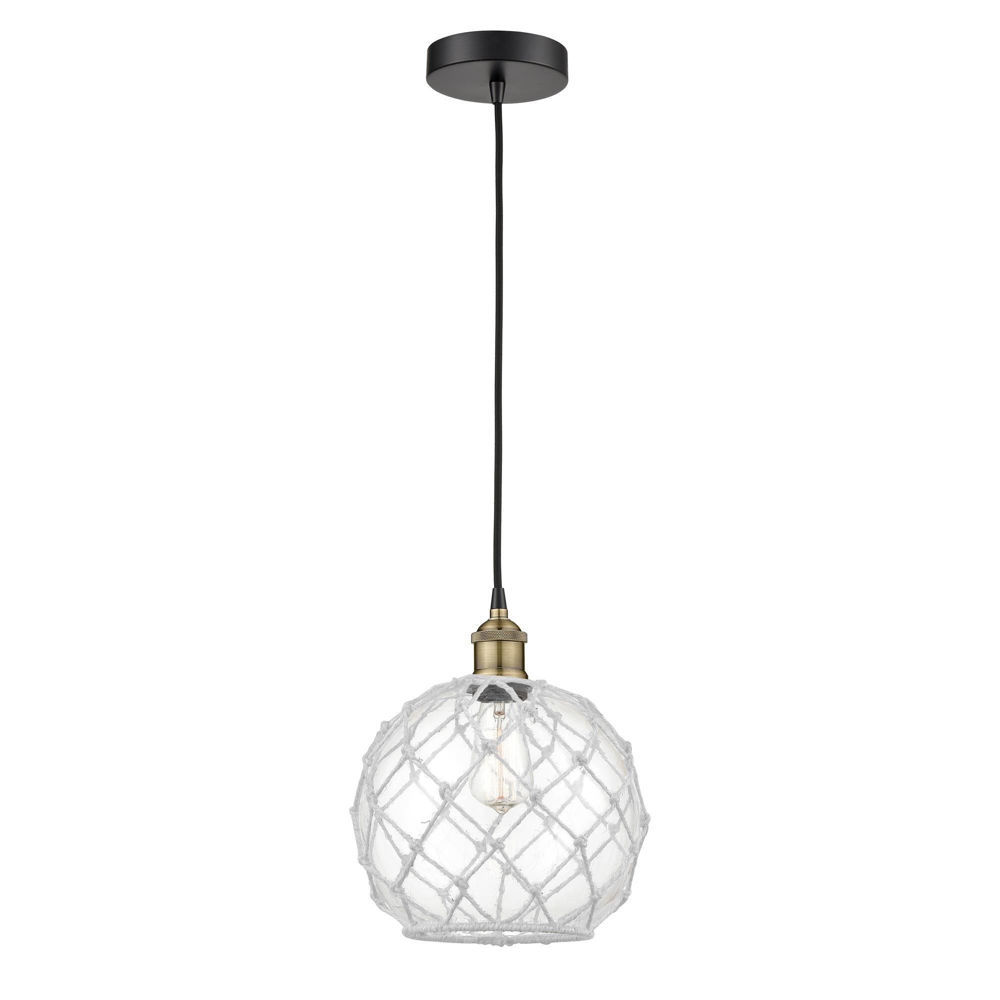 Shown in Black Antique Brass finish and Clear glass