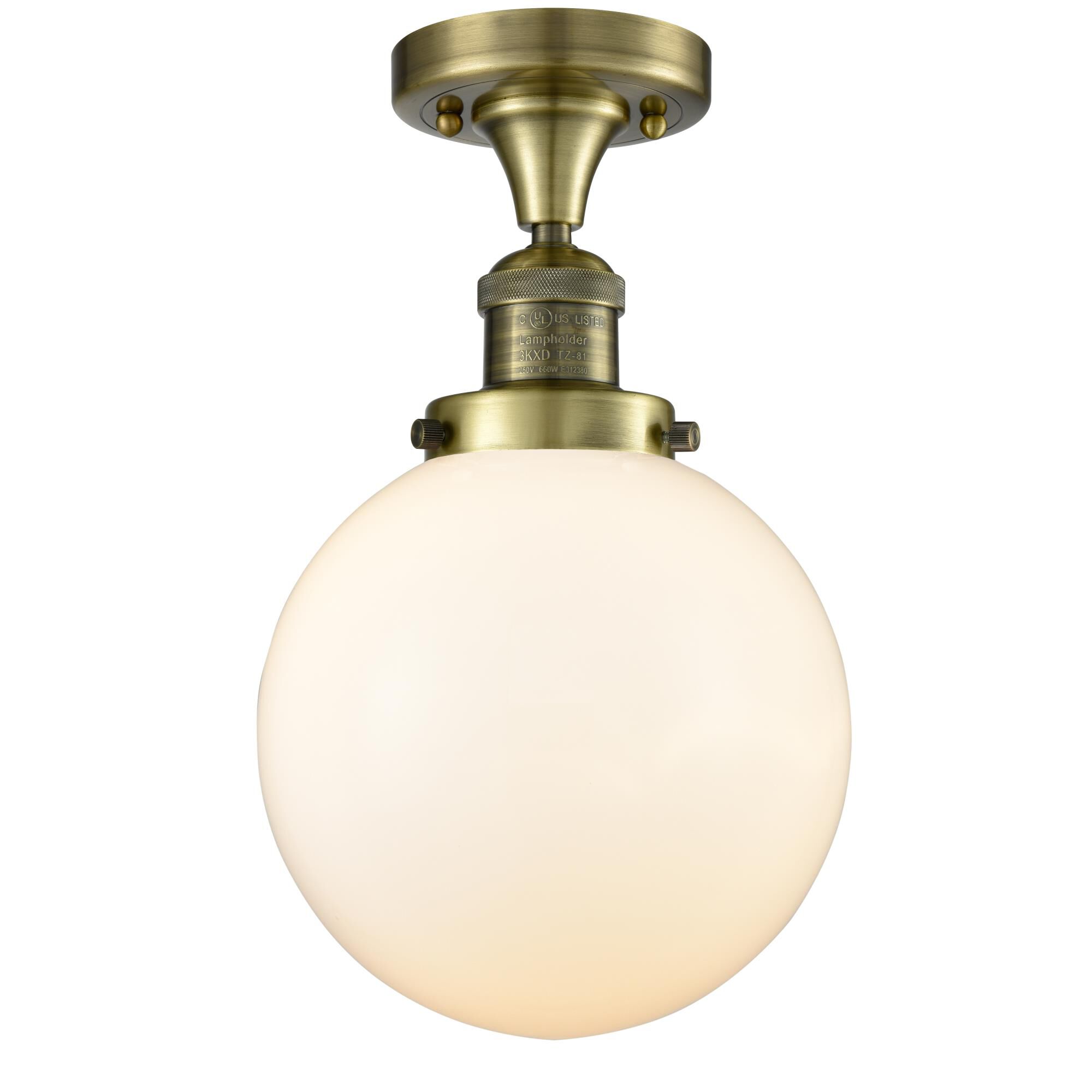 Bruno Marashlian Beacon 8 Inch 1 Light Semi Flush Mount by Innovations Lighting