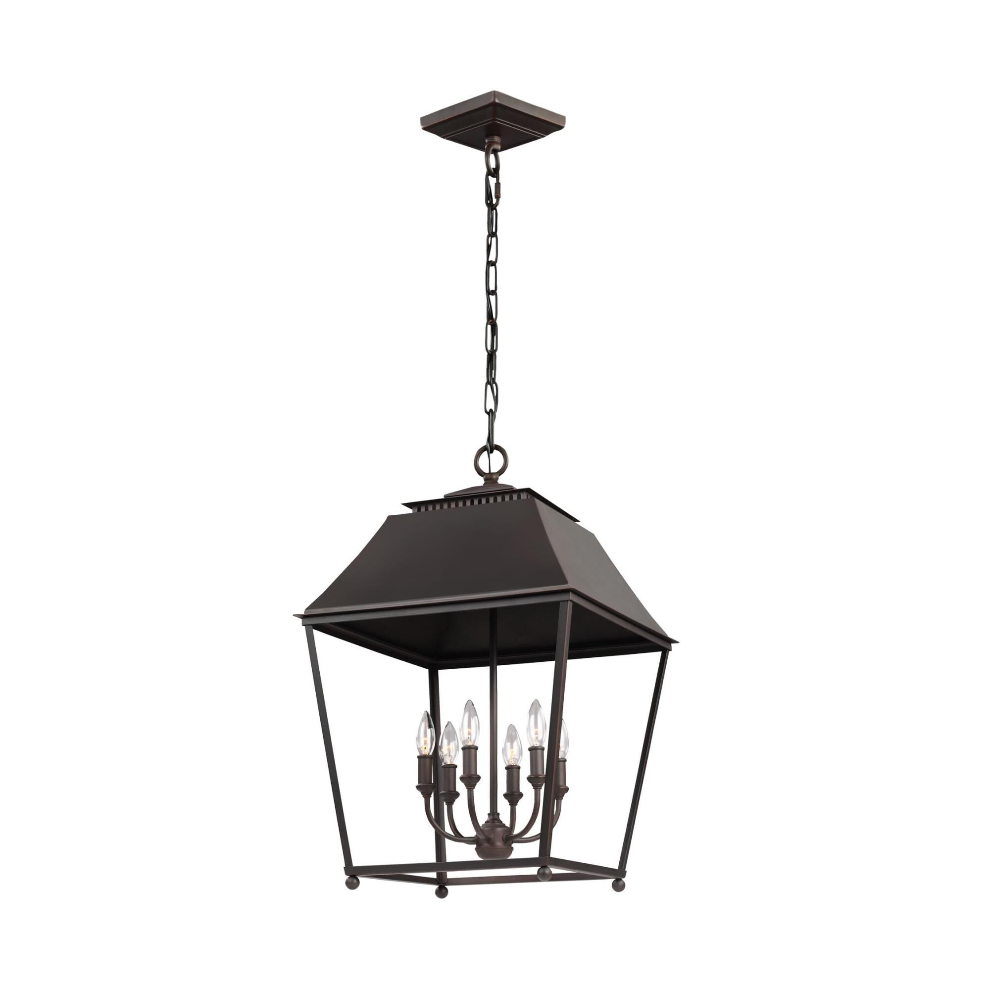 Shown in Dark Antique Copper - Antique Copper finish and Stainless Steel shade