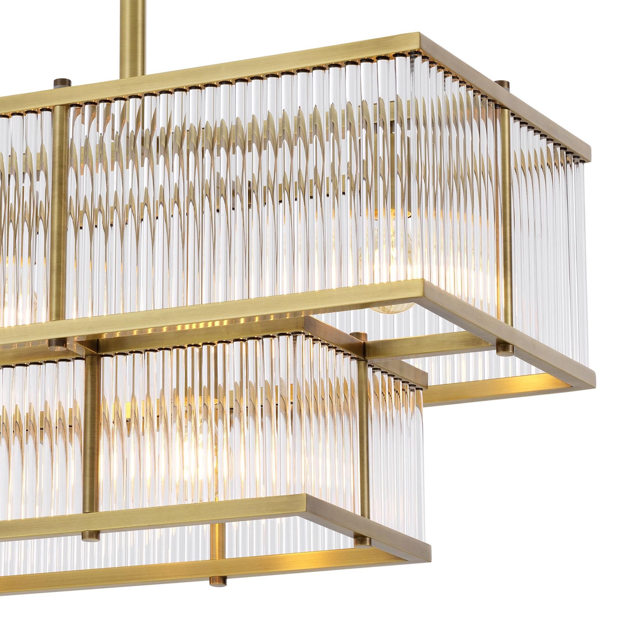 Le Marais 47 Inch 7 Light Linear Suspension Light by Eichholtz