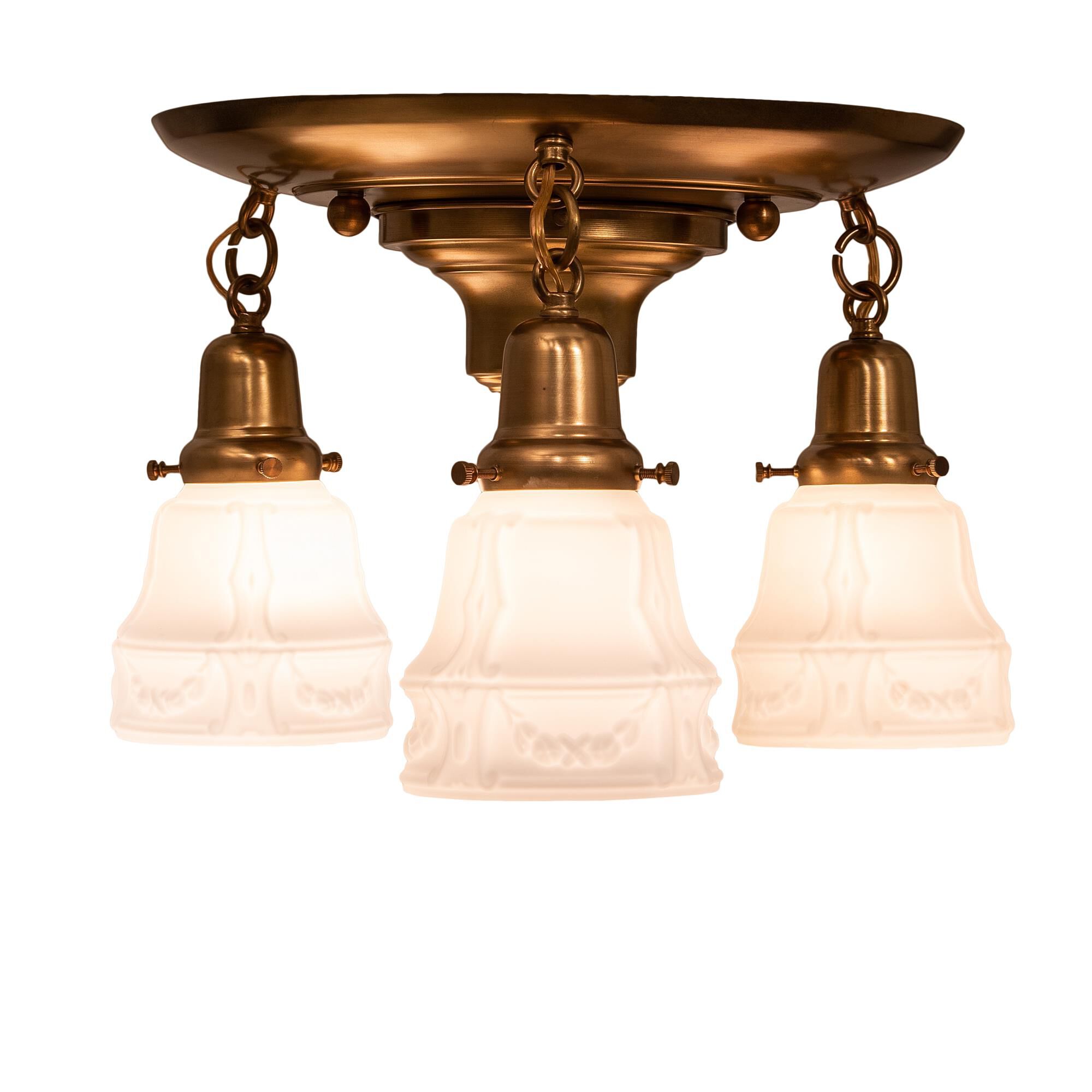 Revival Garland 17 Inch 3 Light Flush Mount by Meyda Lighting