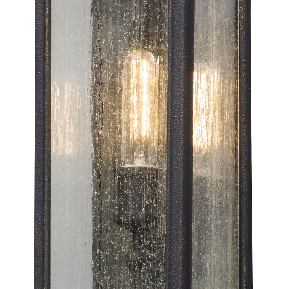 Shown in Vintage Bronze finish and Seeded Clear glass