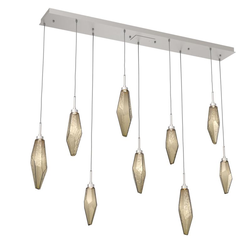 Rock Crystal Linear Suspension Light by Hammerton Studio