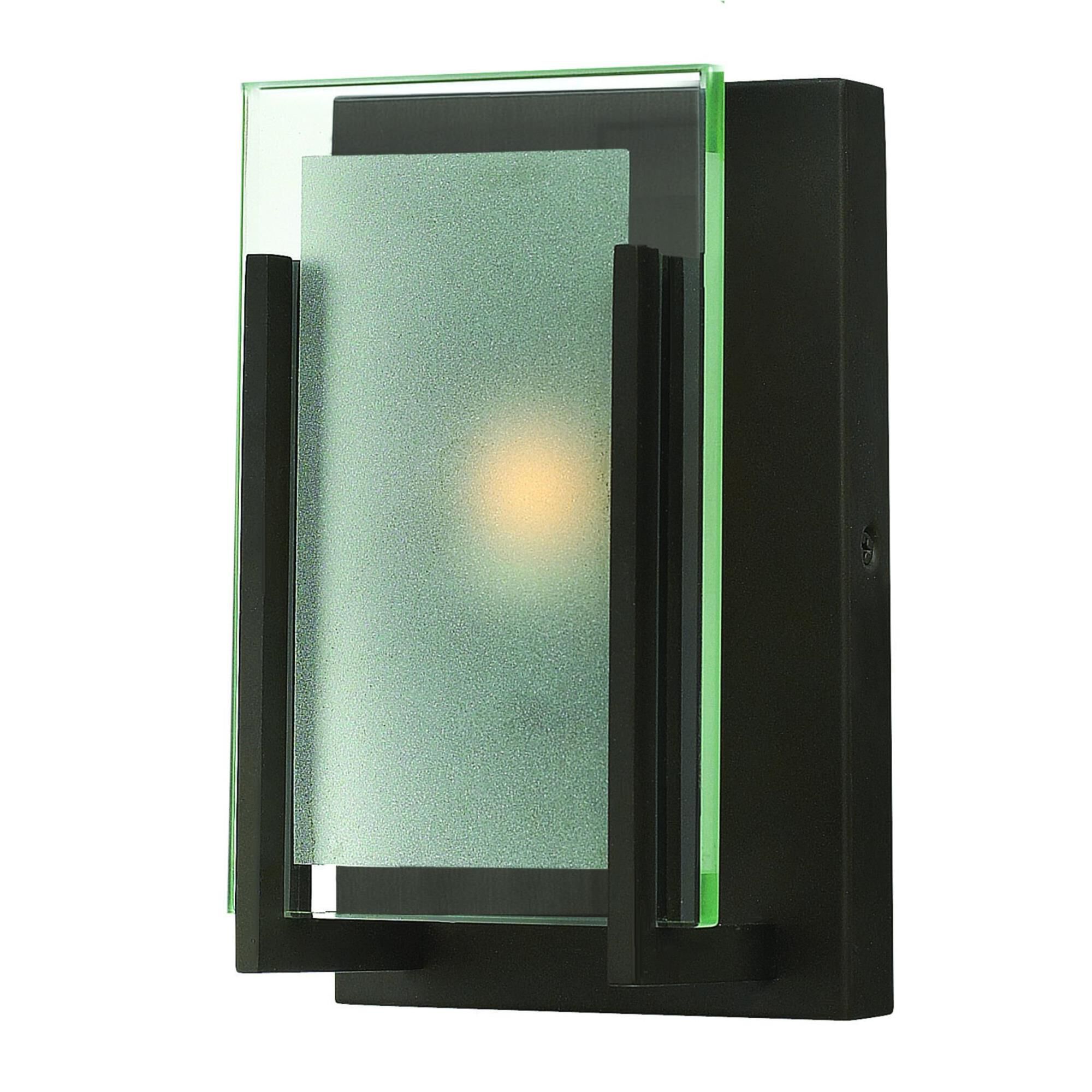 Shown in Oil Rubbed Bronze finish and Clear Beveled Inside-Etched glass