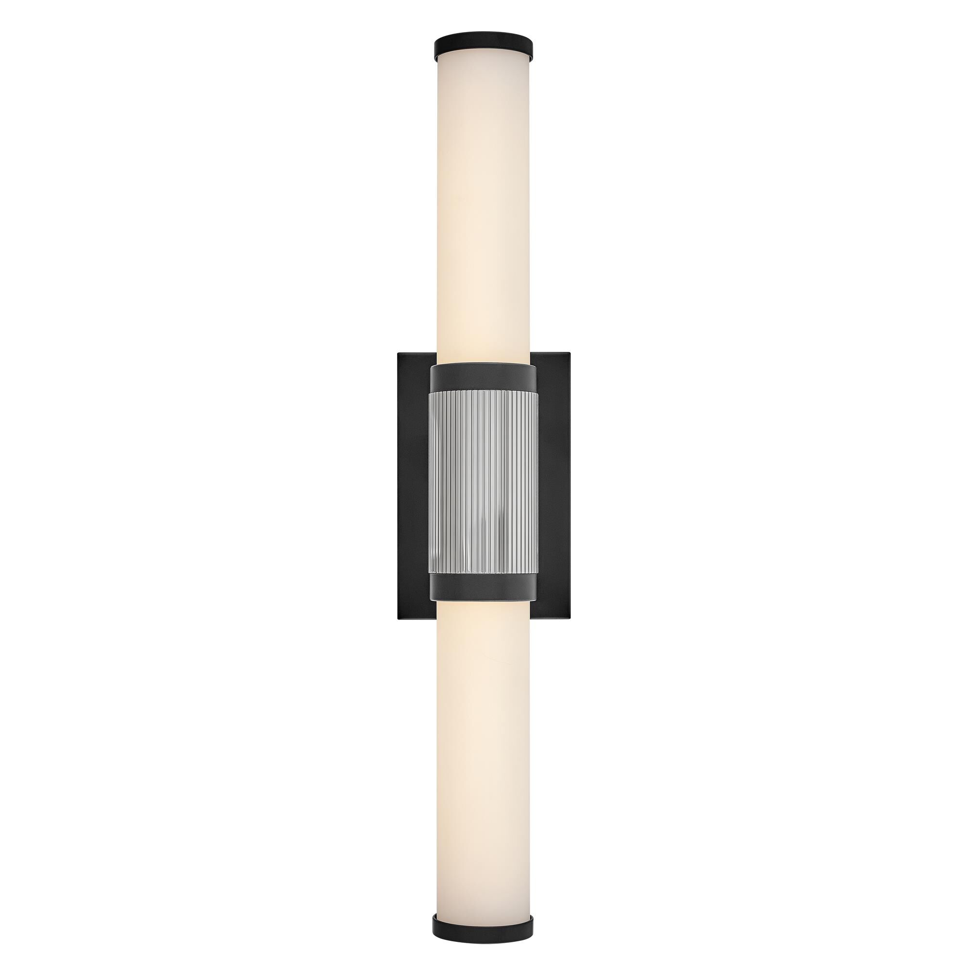 Shown in Black with Chrome Accents finish and Etched Opal glass