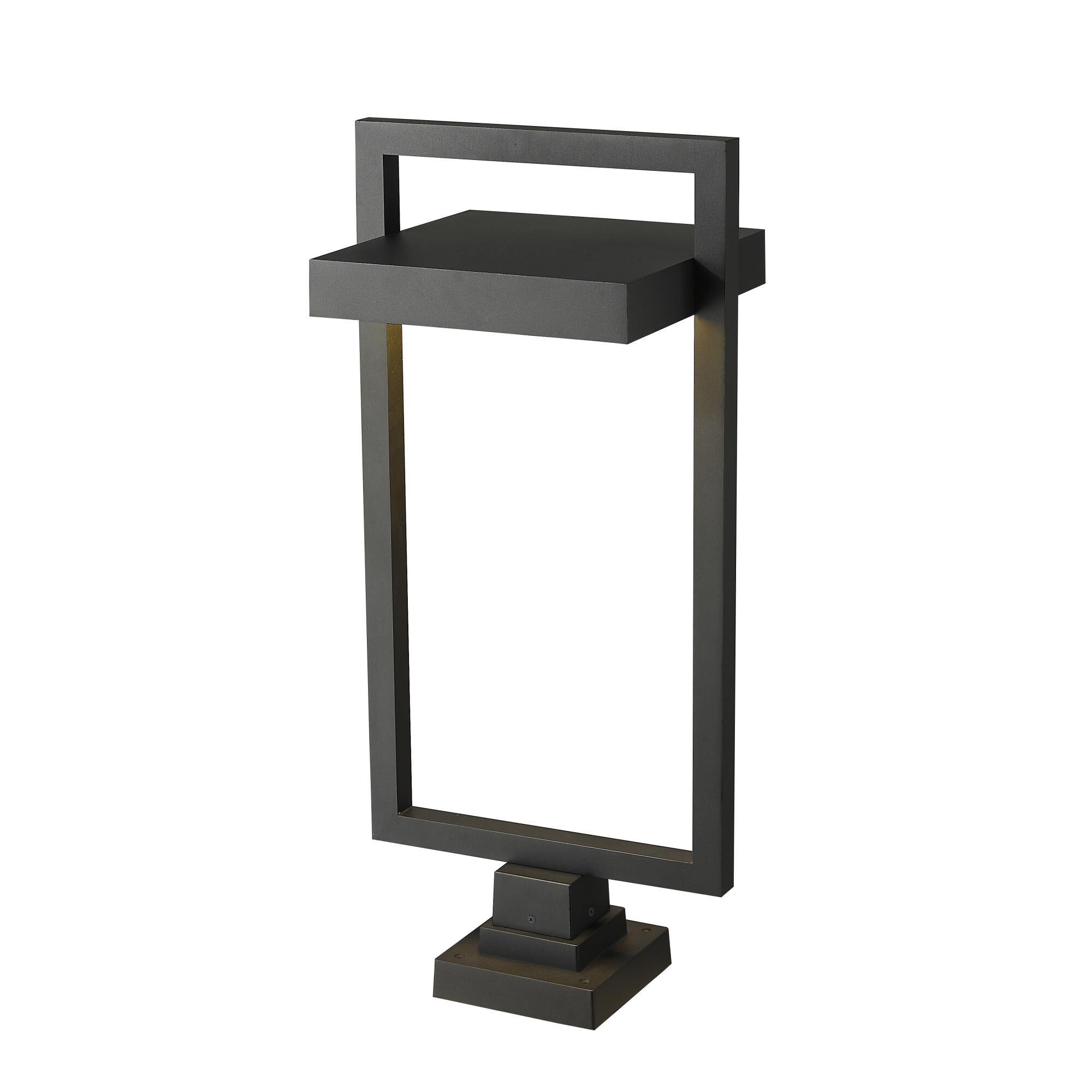 Shown in Black finish and Glass shade