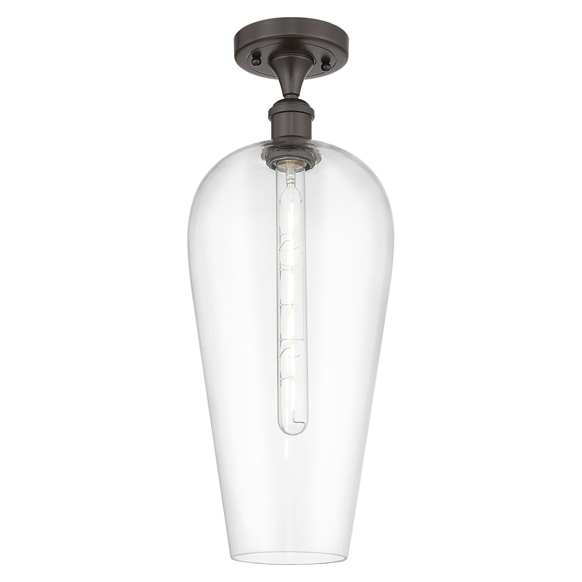 Shown in Oil Rubbed Bronze finish and Clear glass