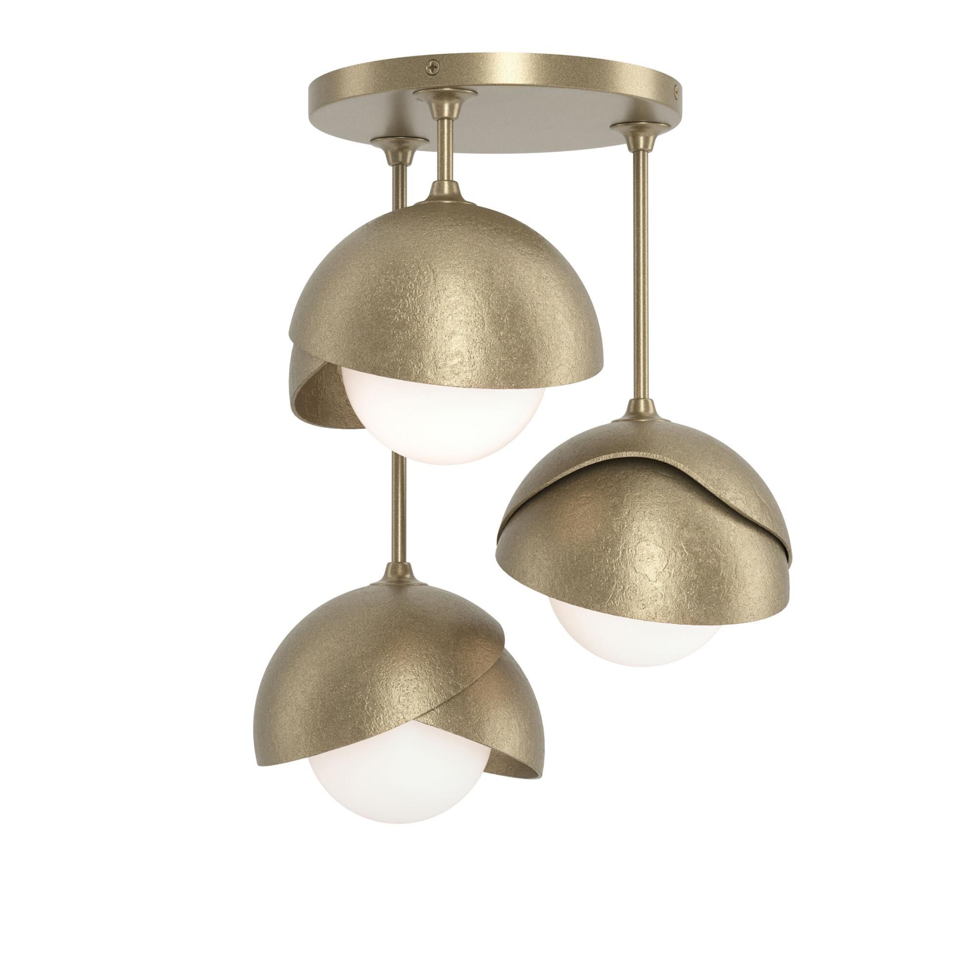 Shown in Soft Gold finish and Opal glass and Soft Gold  accent