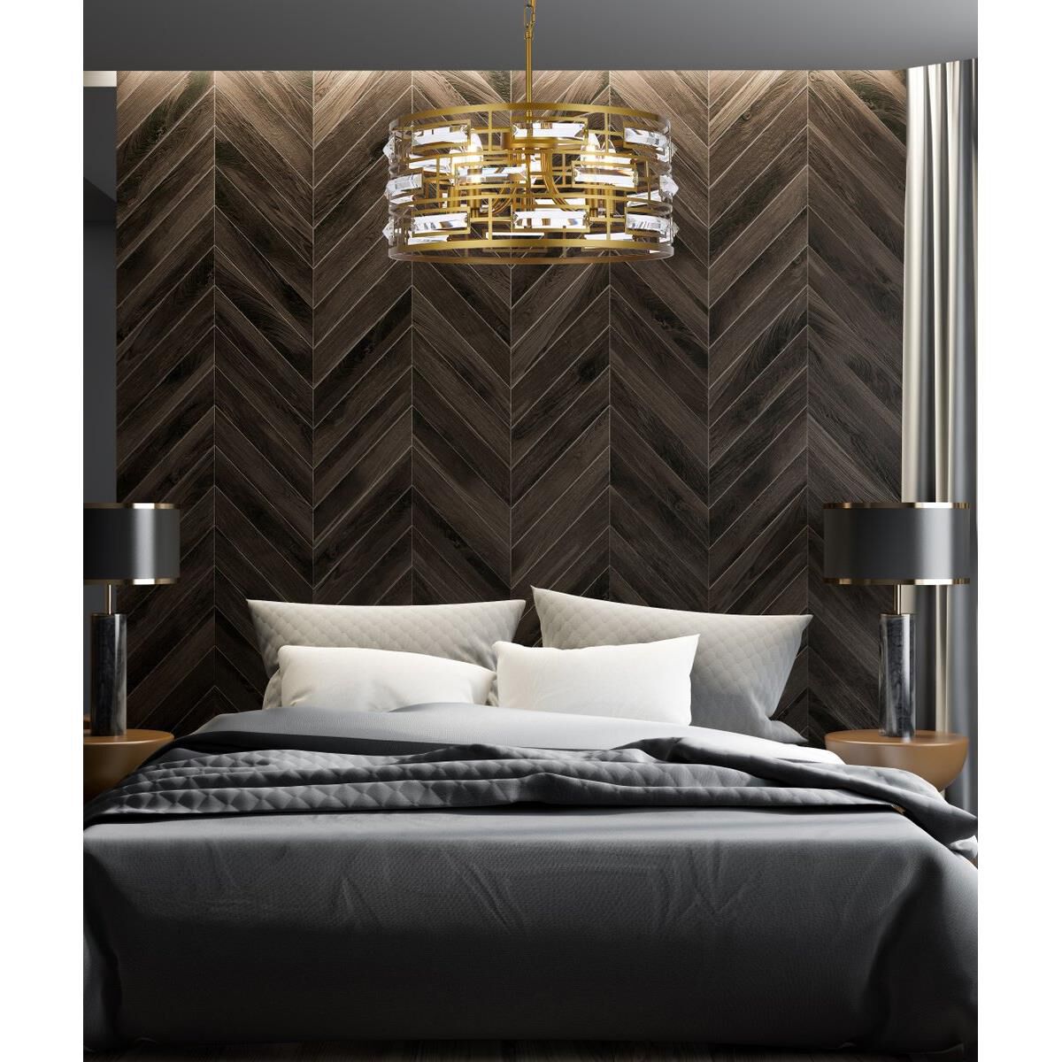 Shown in Brass finish and Royal Cut Clear crystal