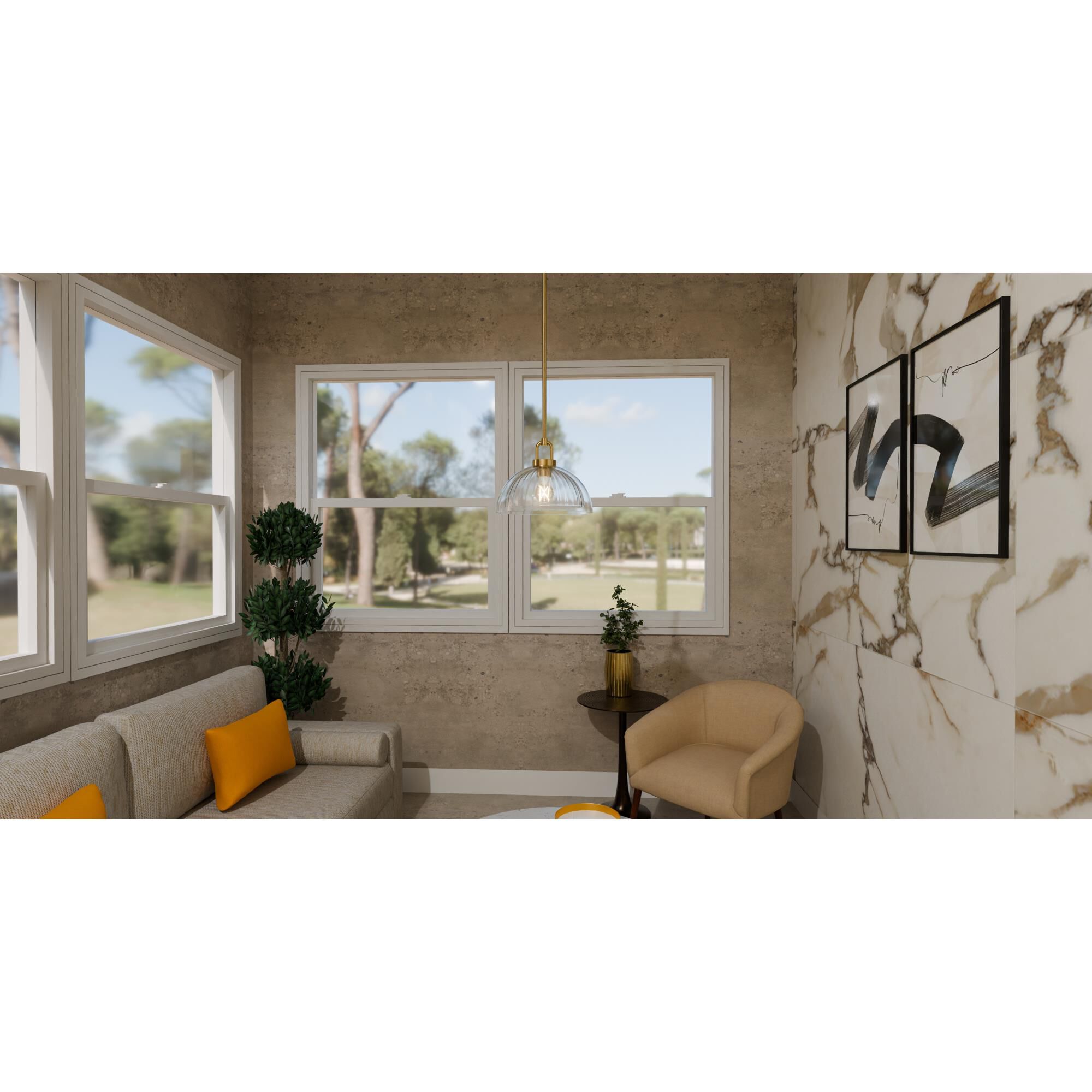 Jansen 12 Inch Mini Pendant by Quoizel