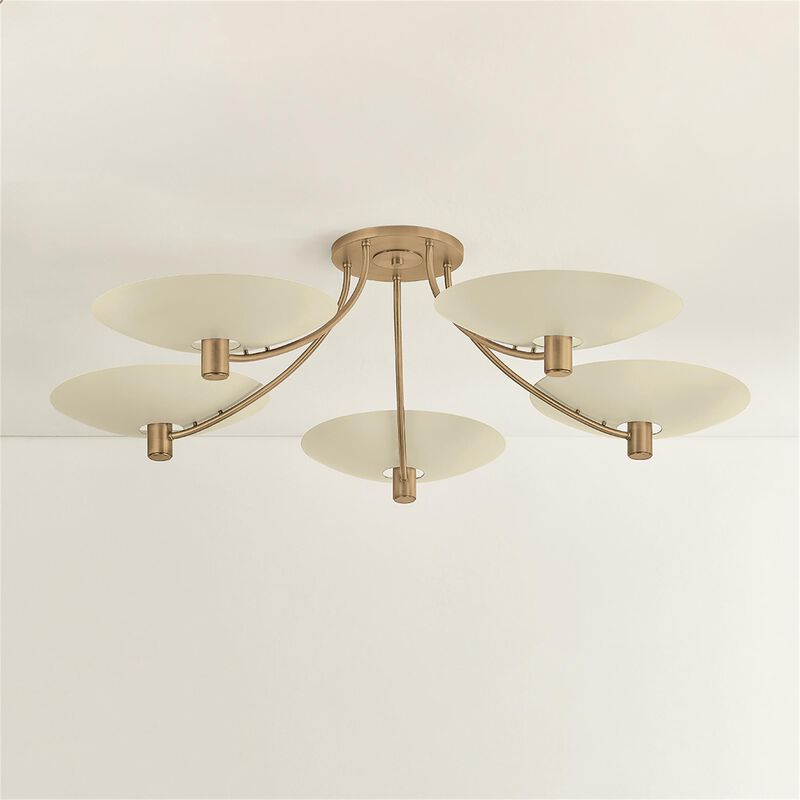 Wolfe 60 Inch 5 Light Semi Flush Mount by Troy Lighting