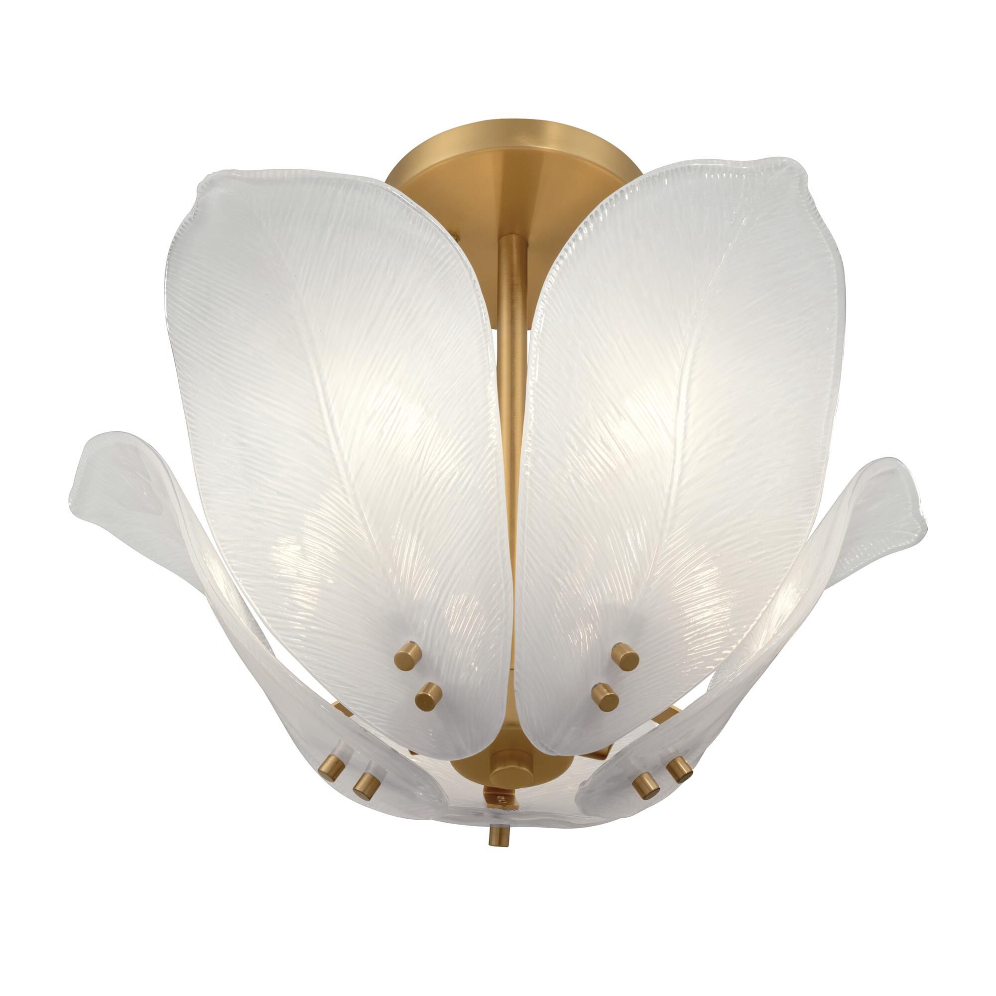 Shown in Legacy Brass finish and White glass