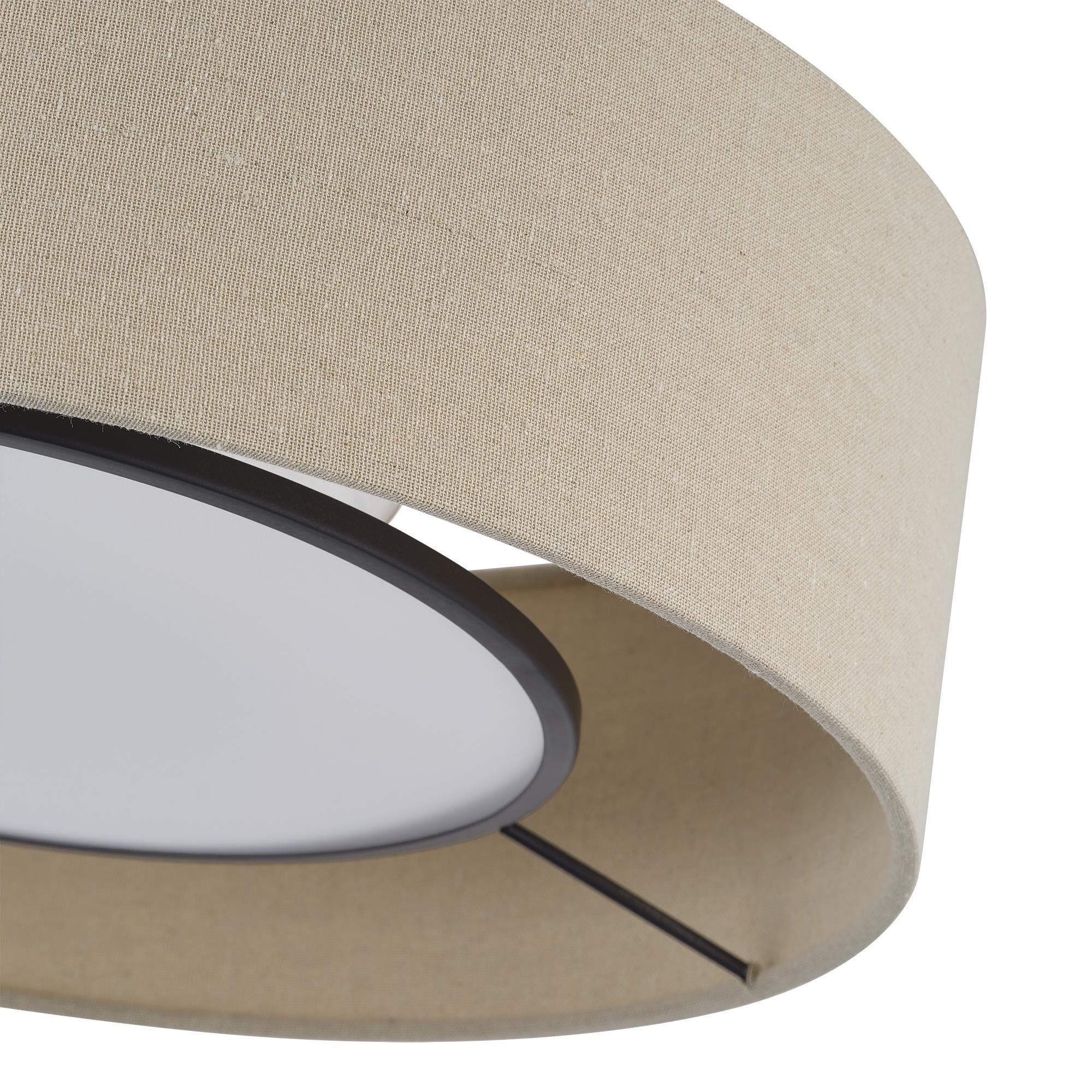 Shown in Bronze finish and Hand Crafted Parchment Color Hardback Fabric shade