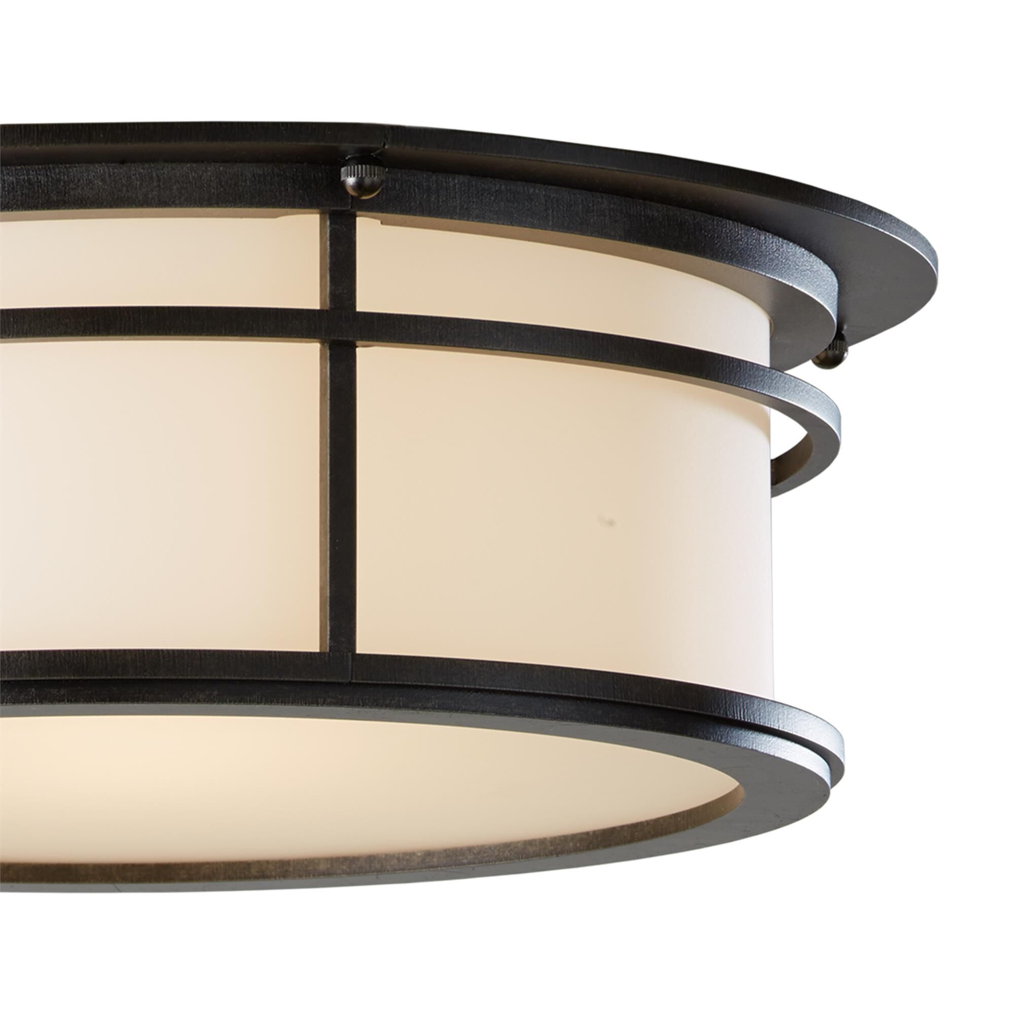 Shown in Coastal Dark Smoke finish and Opal  glass