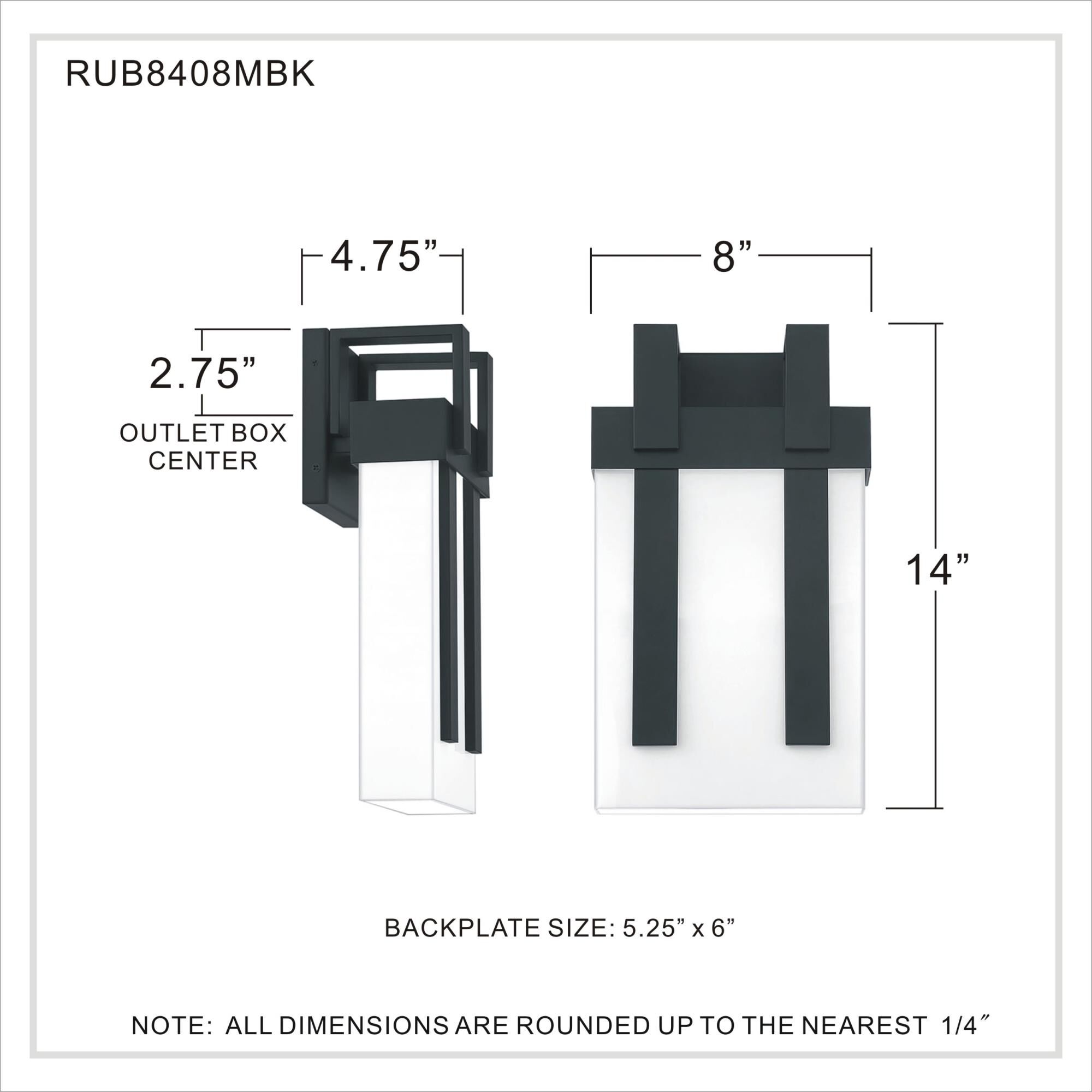 Quoizel 14 Inch Tall LED Outdoor Wall Light