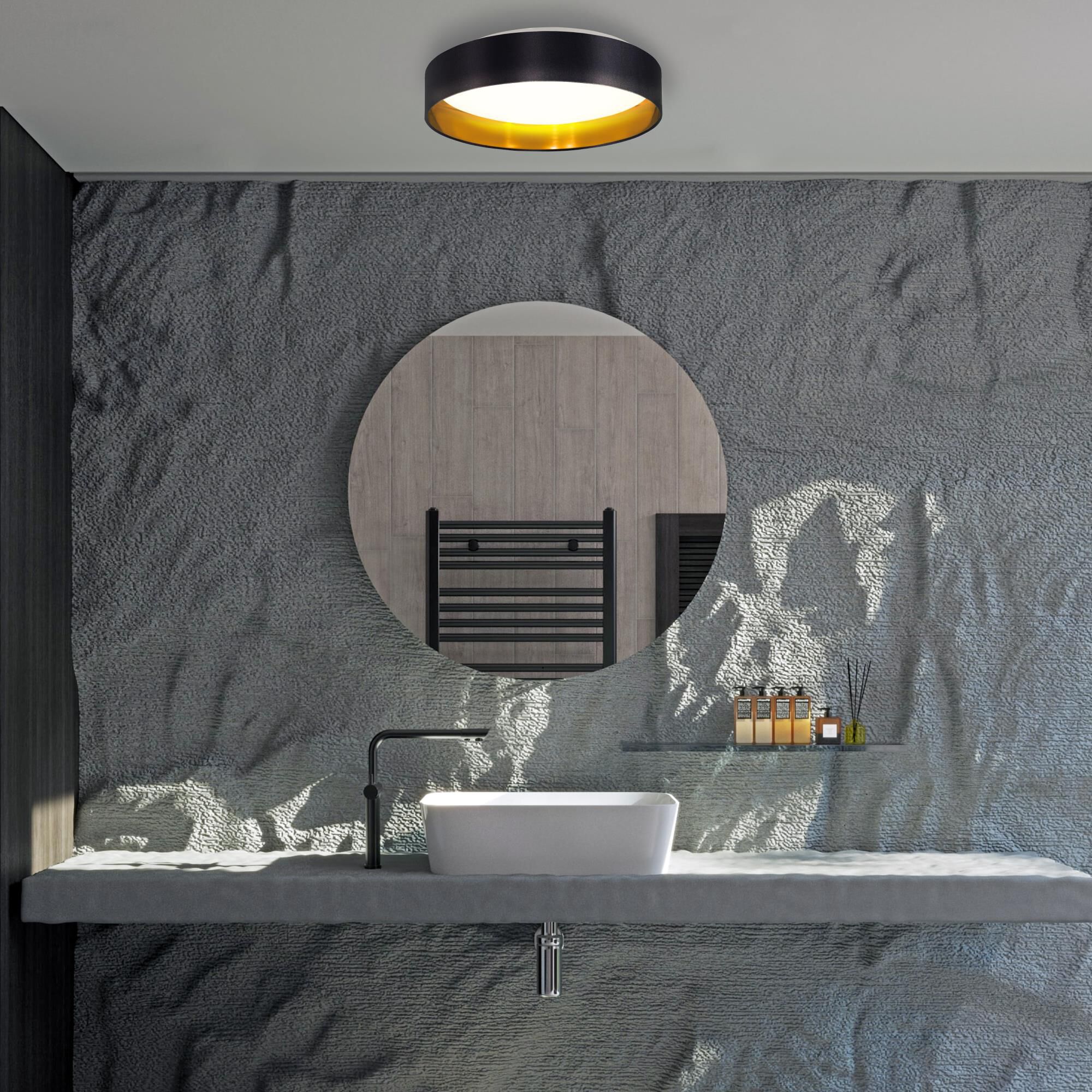 Eglo Maserlo 15 Inch 1 Light LED Semi Flush Mount by Eglo Lighting