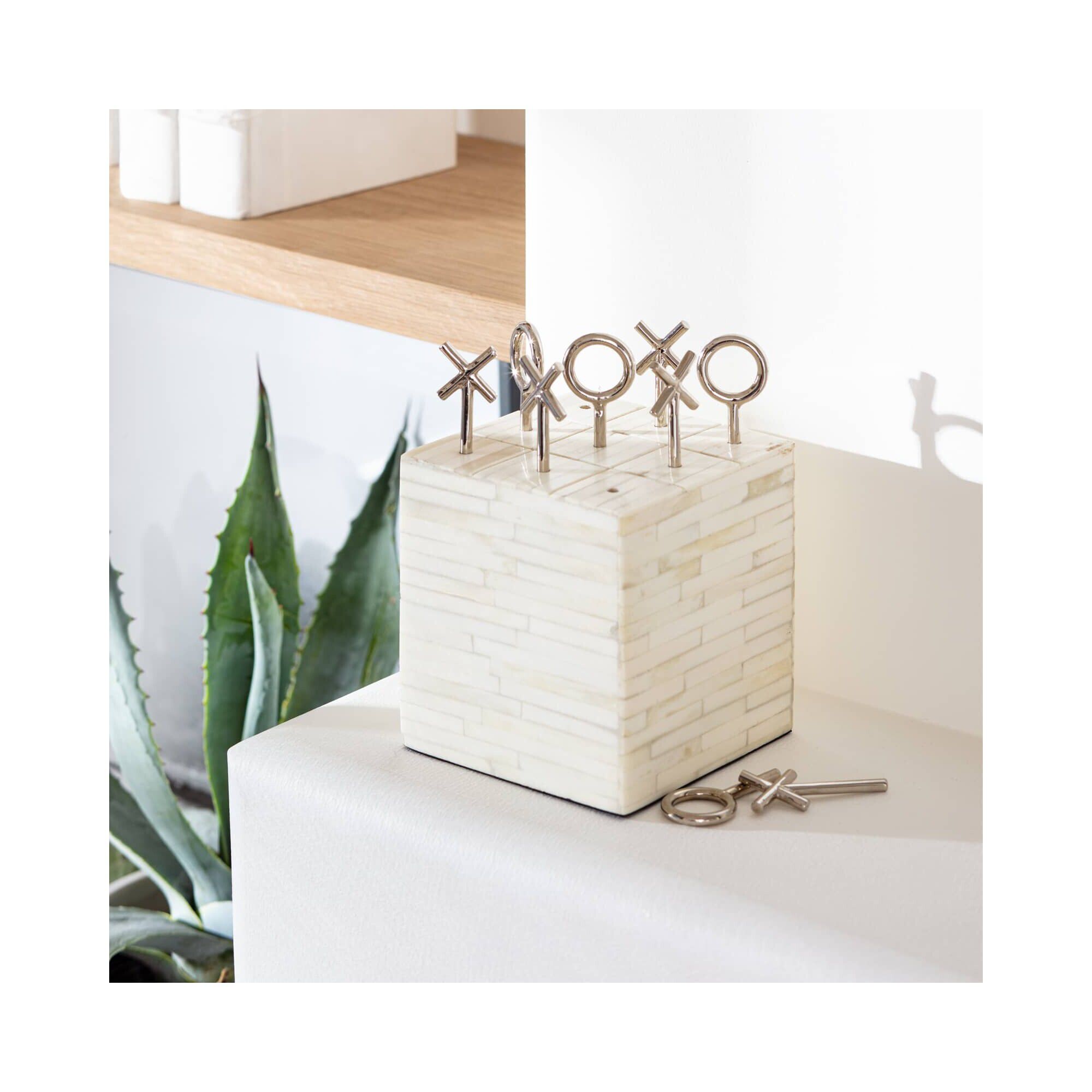 Shown in White Natural Bone with Polished Nickel finish
