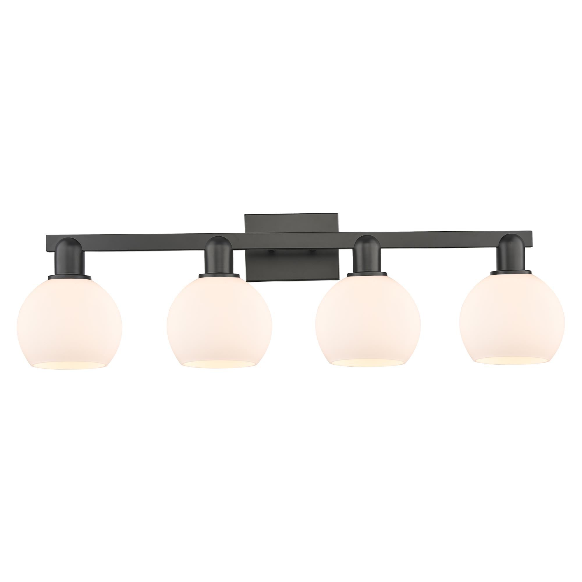 Shown in Matte Black finish and Matte White glass