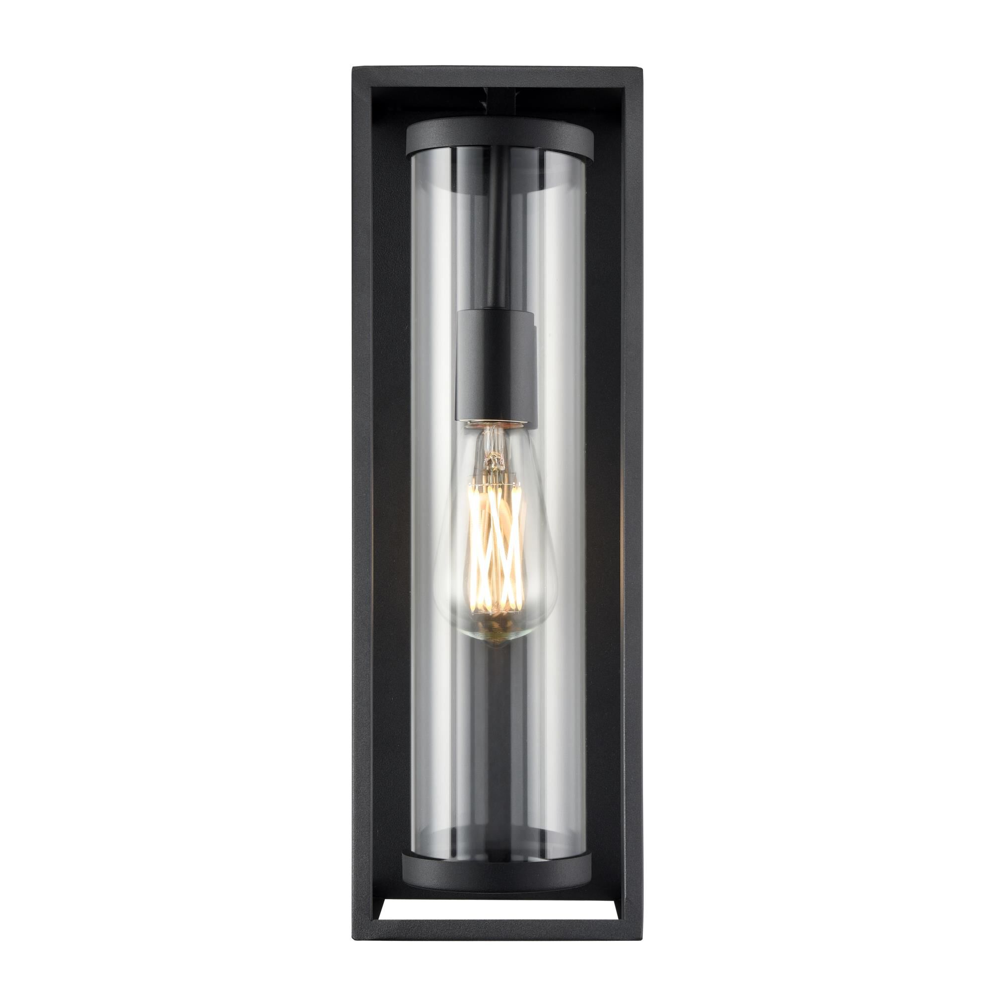 Shown in Textured Black finish and Clear glass