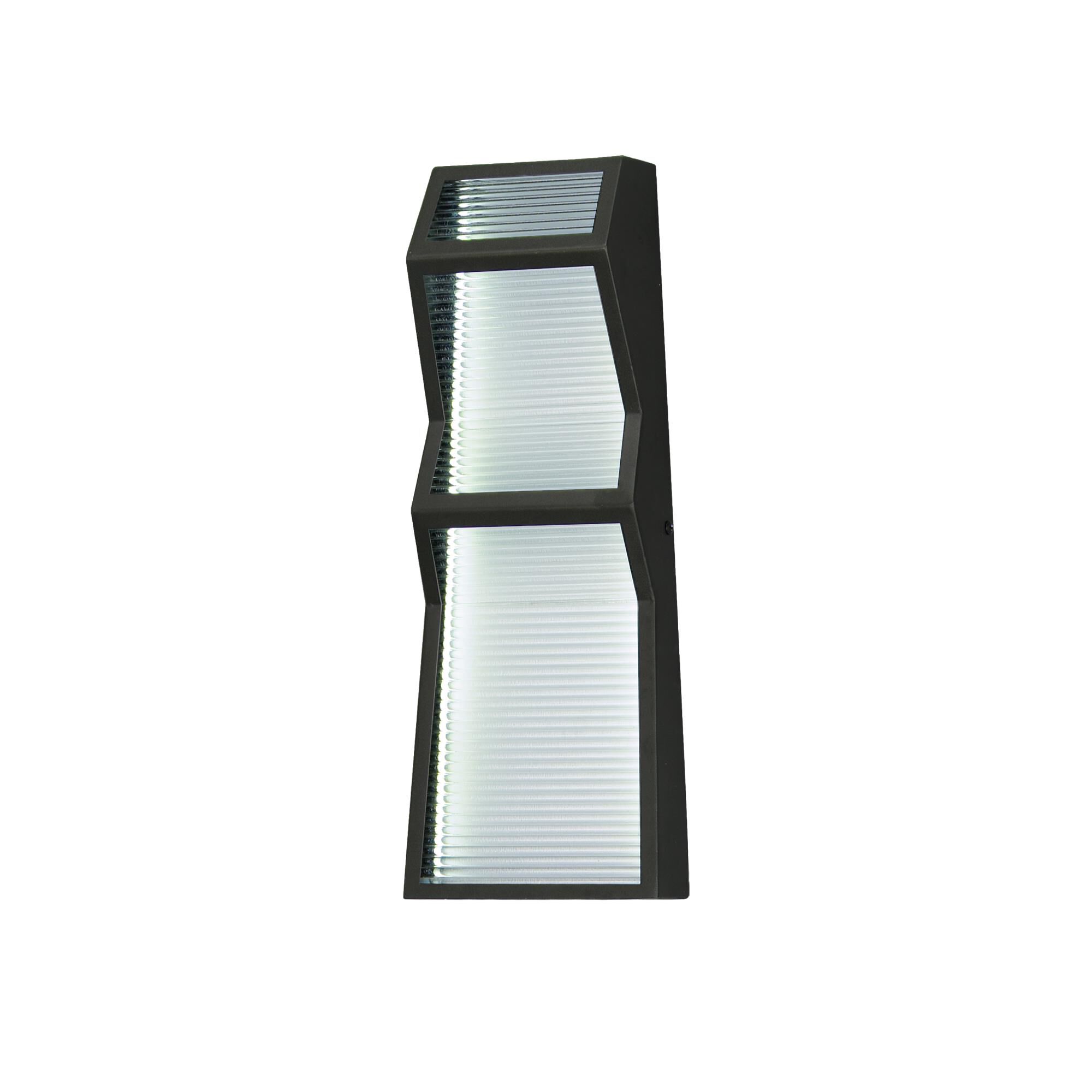 Shown in Black finish and Clear Ribbed glass