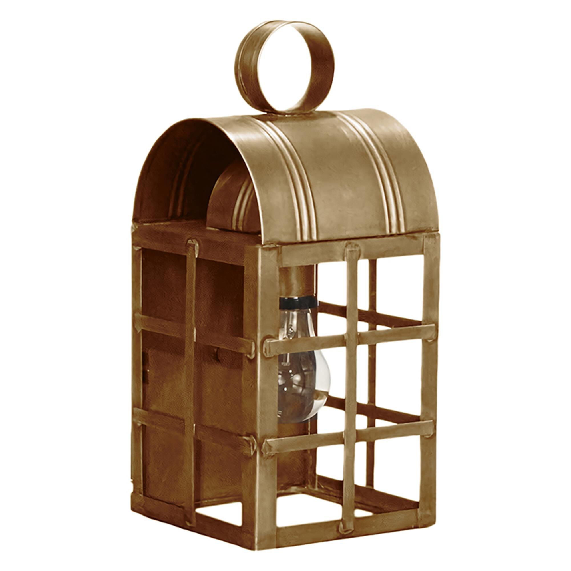 Shown in Antique Brass finish and Clear glass and No Scroll Top accent