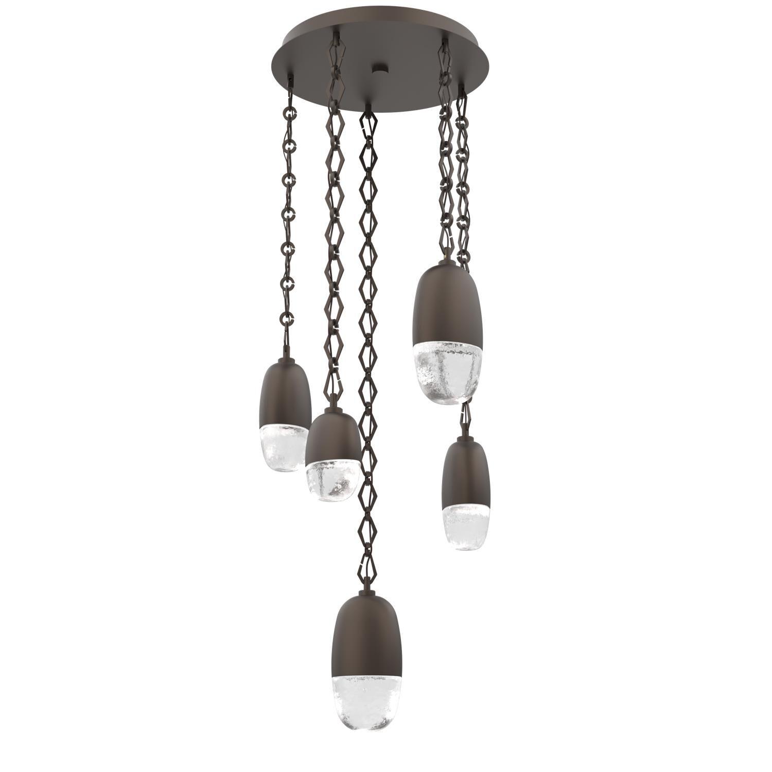 Levi Wilson Pebble 19 Inch Multi Light Pendant by Hammerton Studio