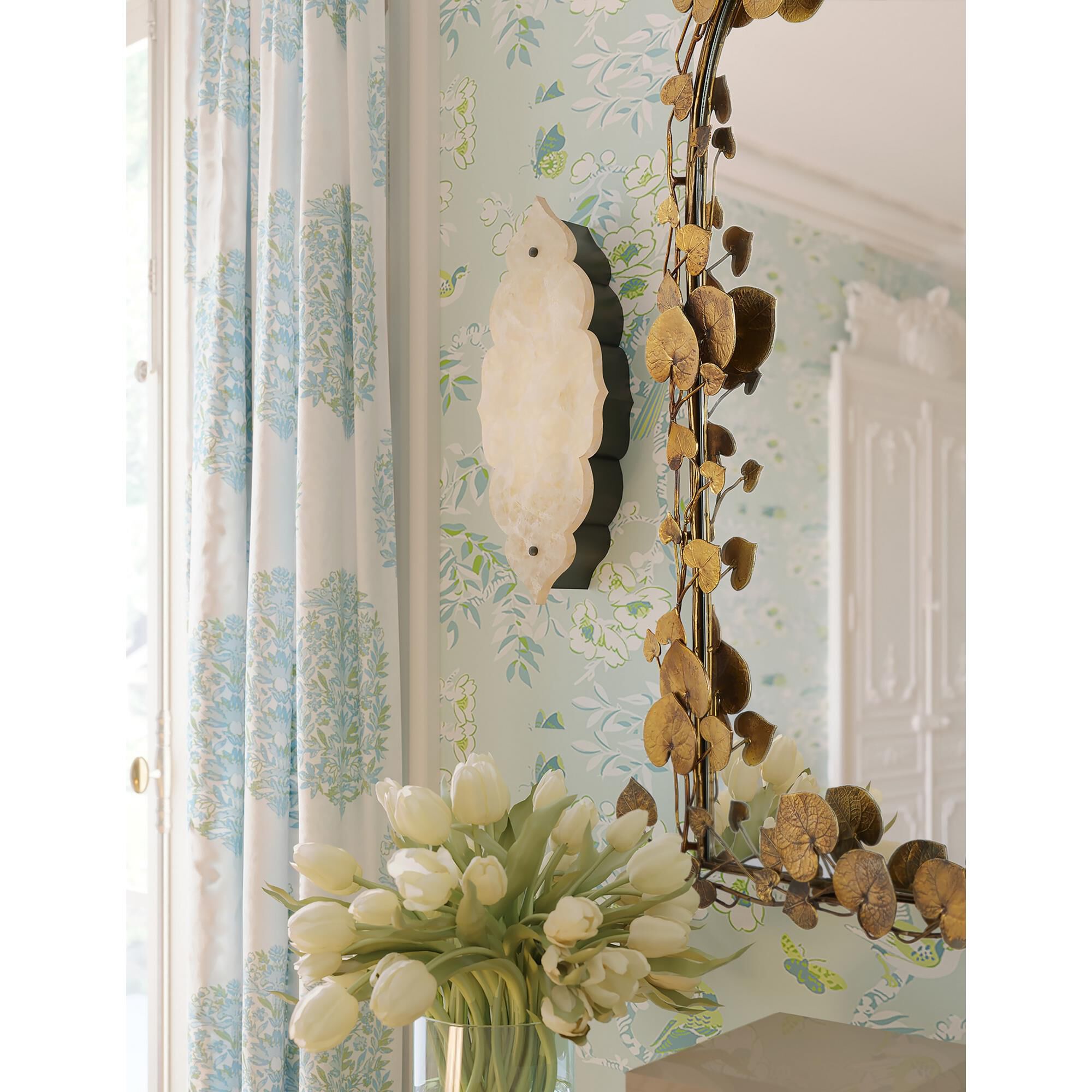 Vinna Brass Rectangular Mirror Decorative Mirrors by Currey and Company