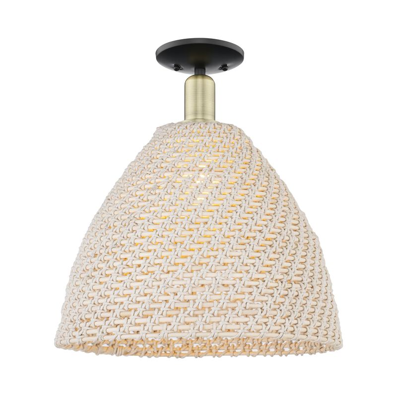 Bruno Marashlian Natural Ballston Dome 16 Inch Semi Flush Mount by Innovations Lighting