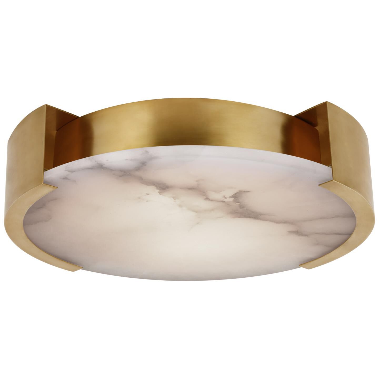 Shown in Antique-Burnished Brass finish and Alabaster shade