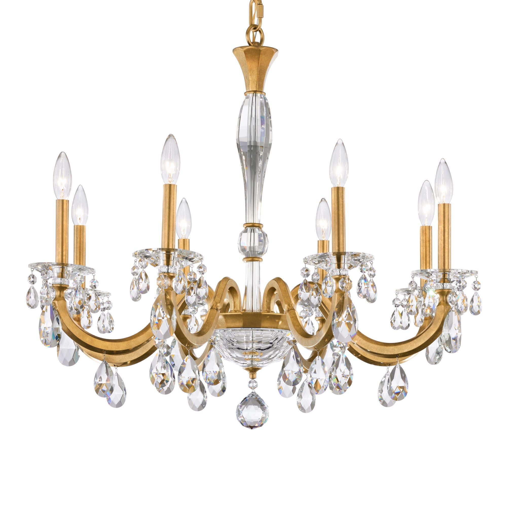 Shown in Heirloom Gold finish and Radiance crystal