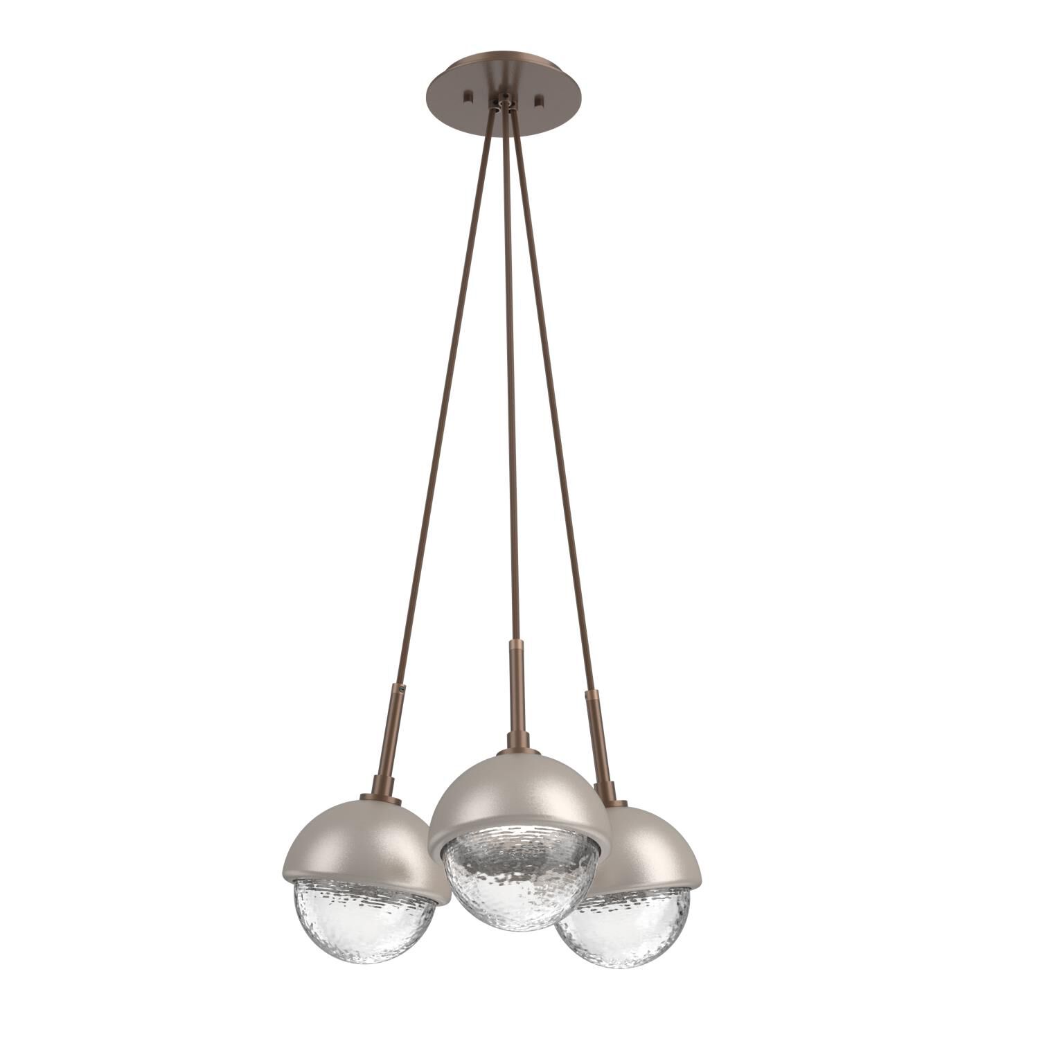 Shown in Burnished Bronze finish and Clear glass and Beige Silver accent