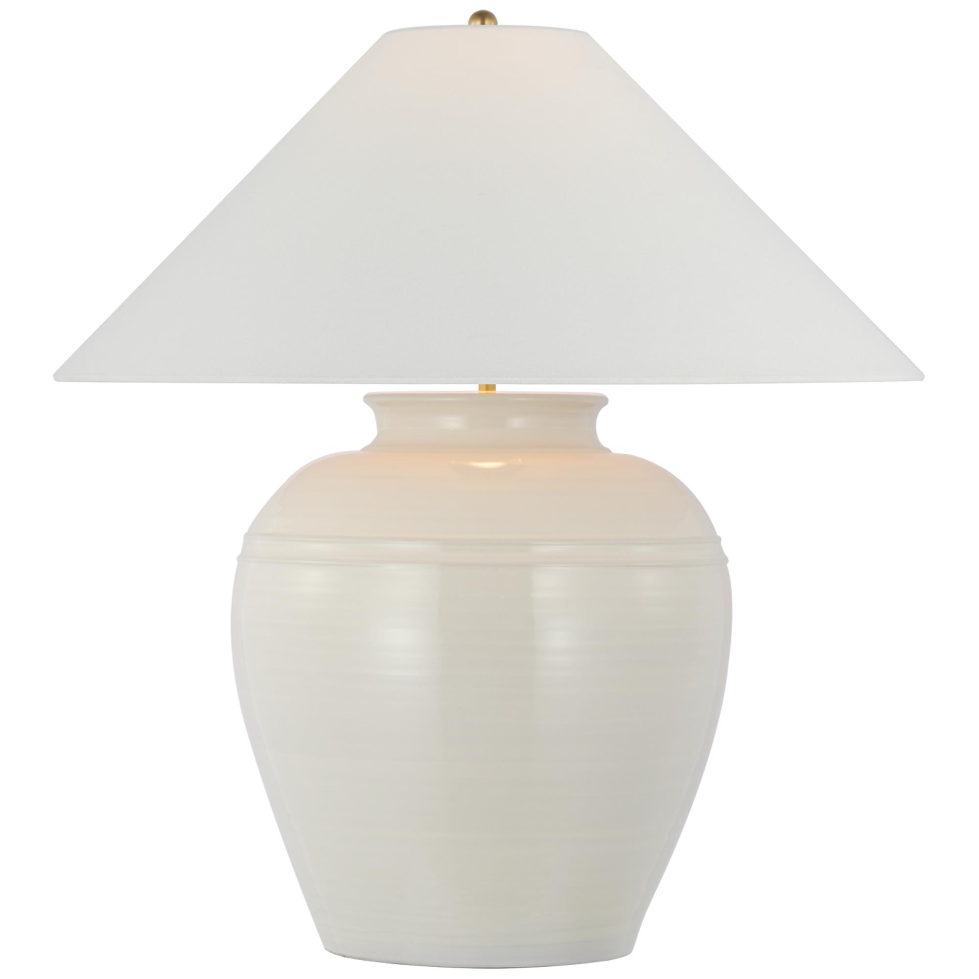 Shown in Ivory finish and Linen shade