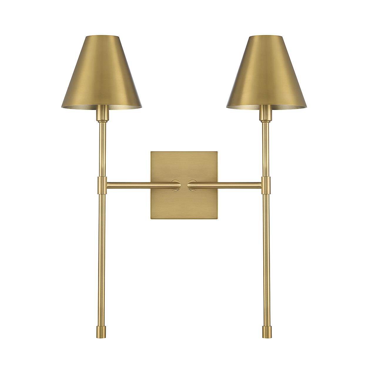 Shown in Warm Brass finish and Metal shade
