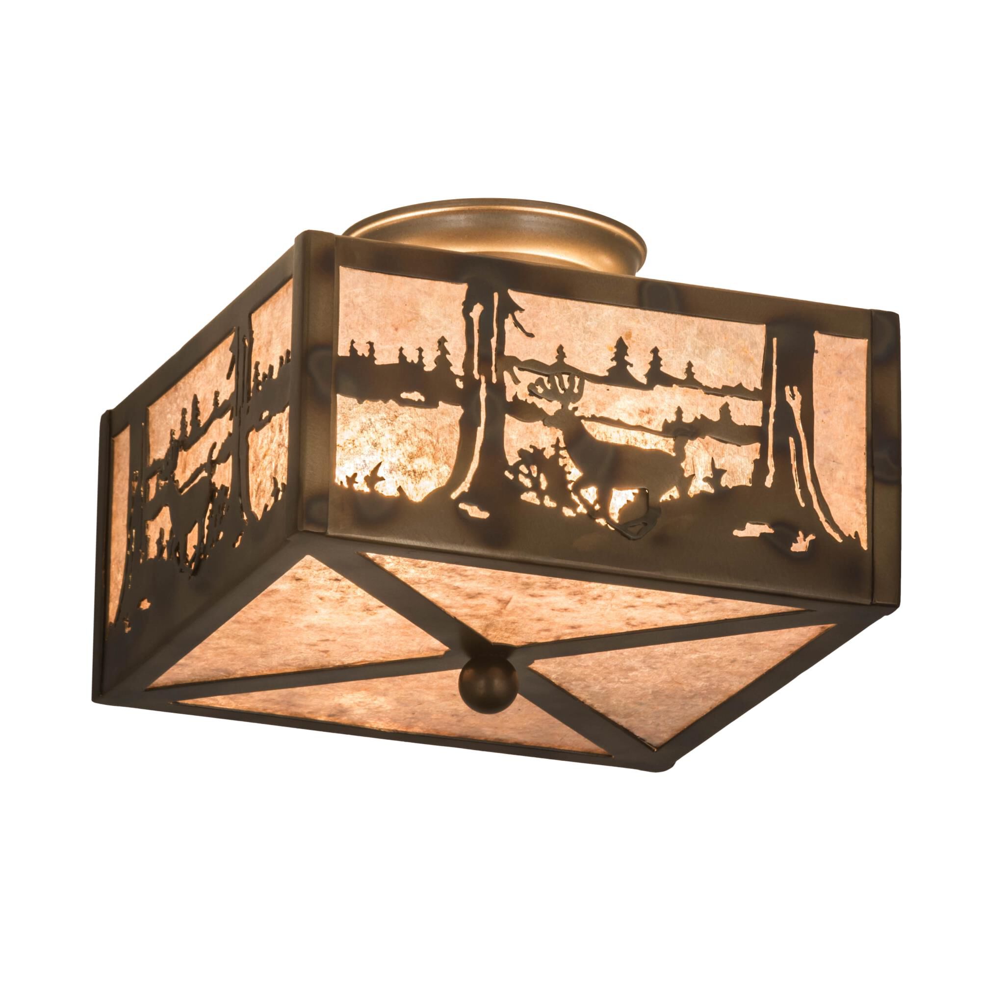 Shown in Antique Copper Finish;Burnished finish