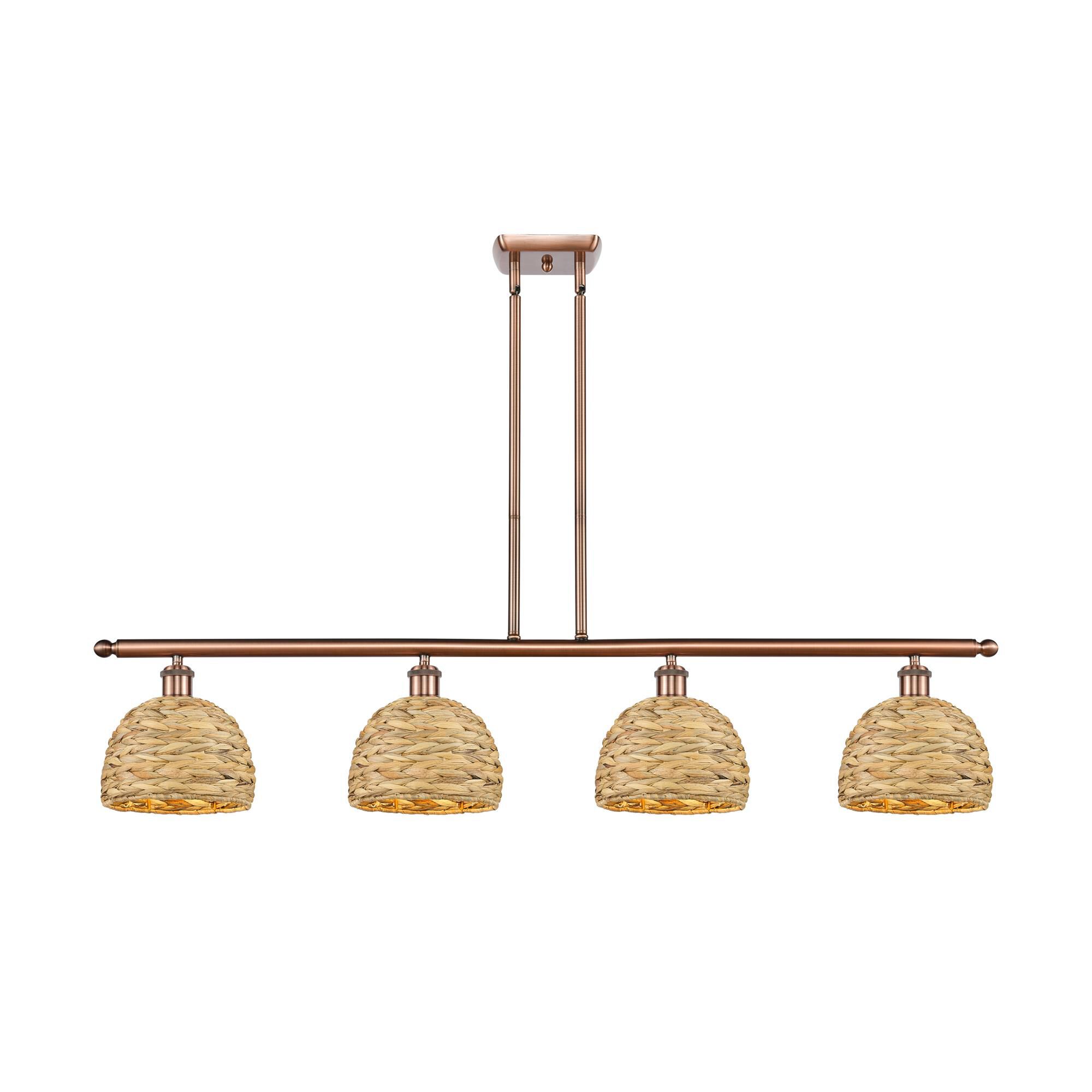 Shown in Antique Copper finish and Natural shade