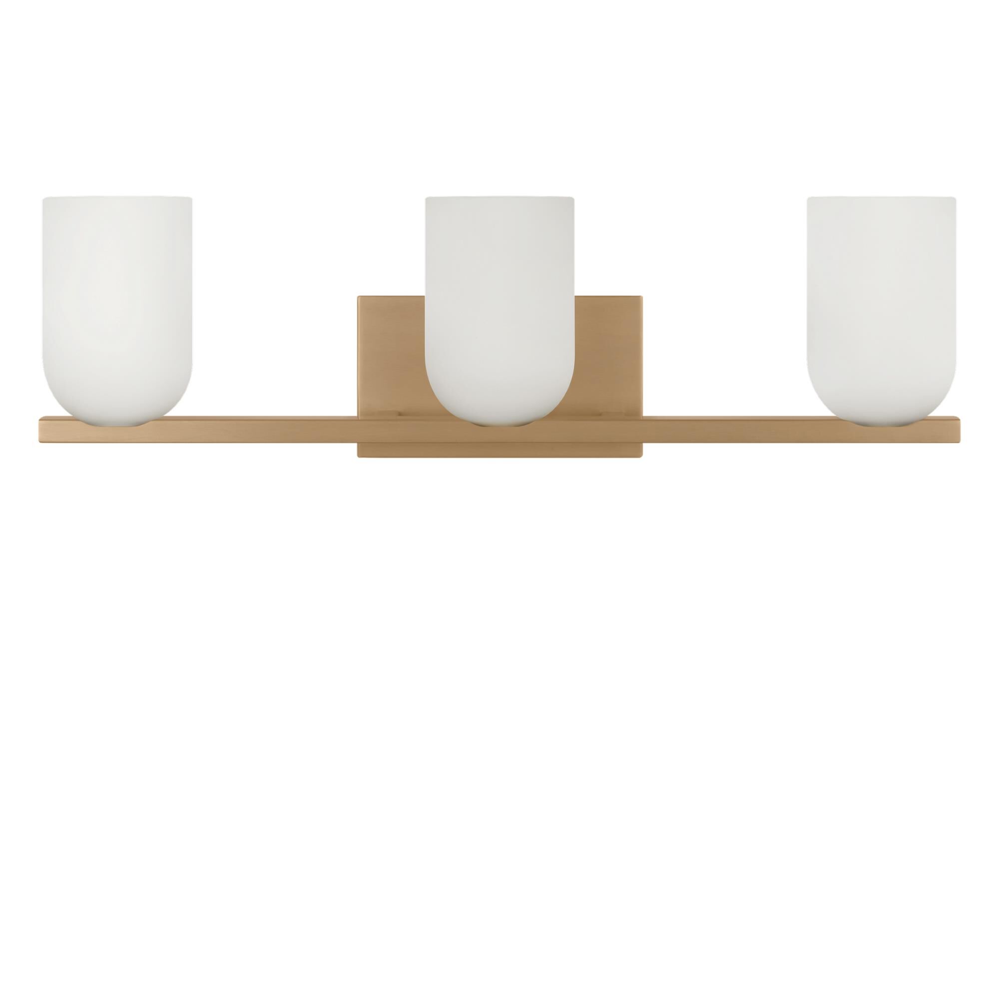 Shown in Satin Brass finish and Etched White glass