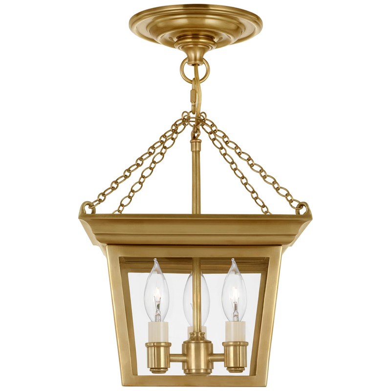 Chapman & Myers Cornice 9 Inch 3 Light Semi Flush Mount by Visual Comfort Signature Collection