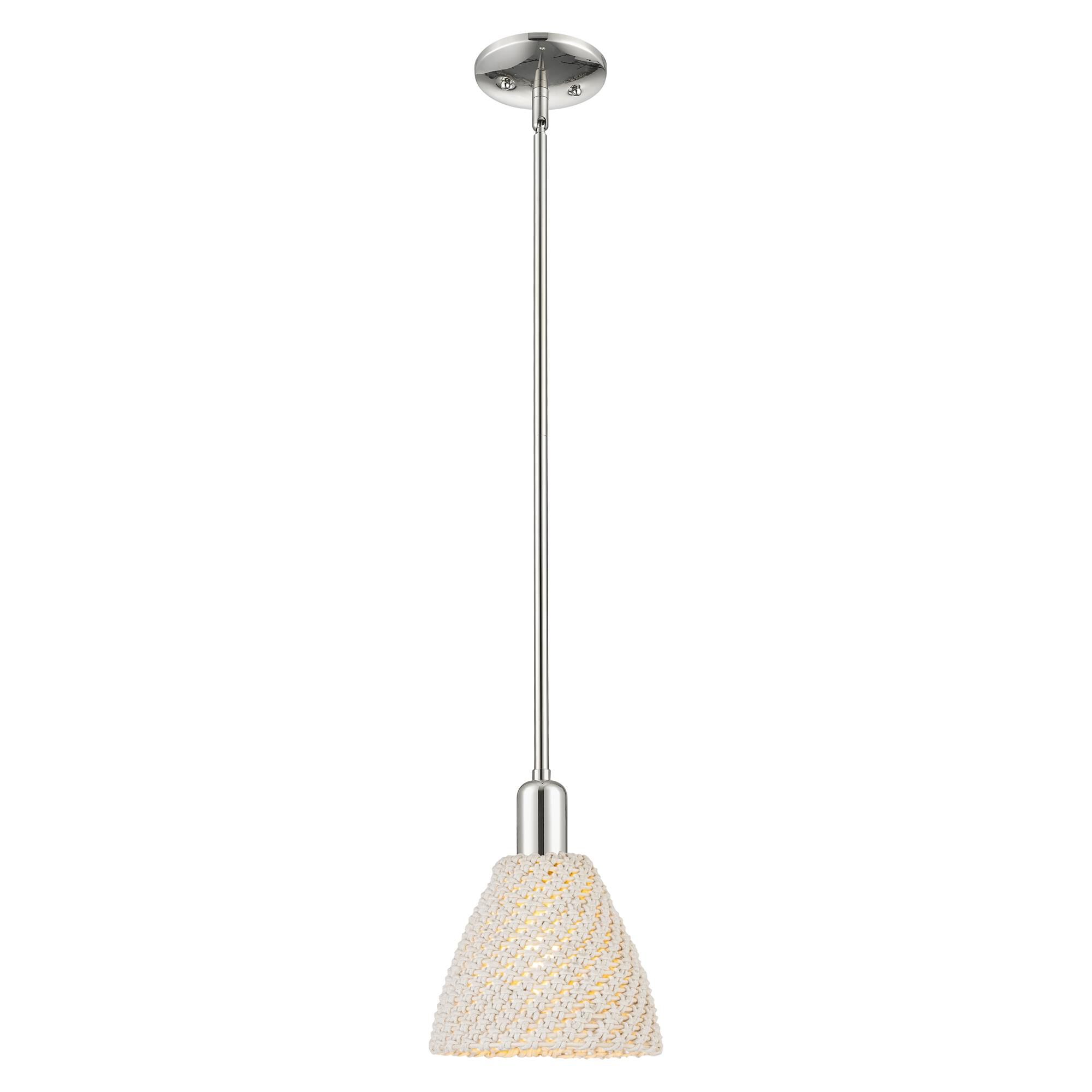 Shown in Polished Nickel finish and Natural shade