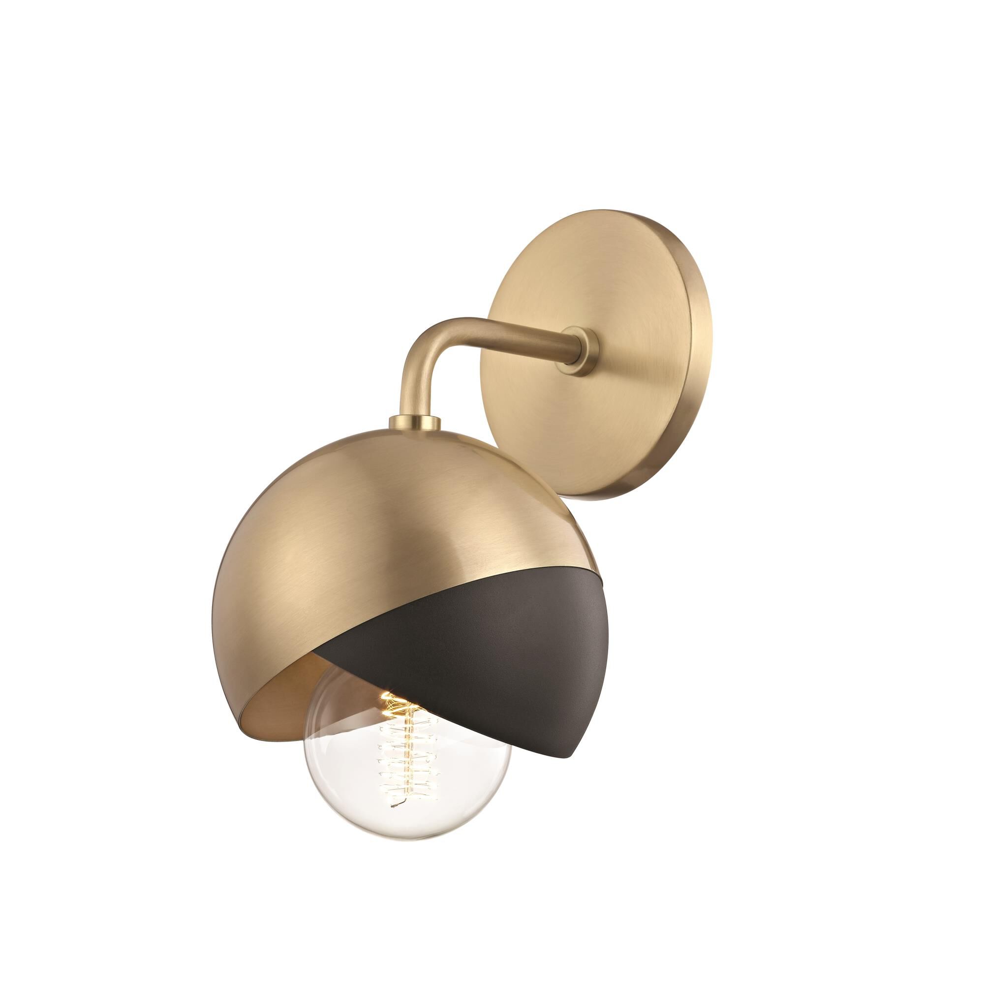 Shown in Aged Brass finish and Black accent