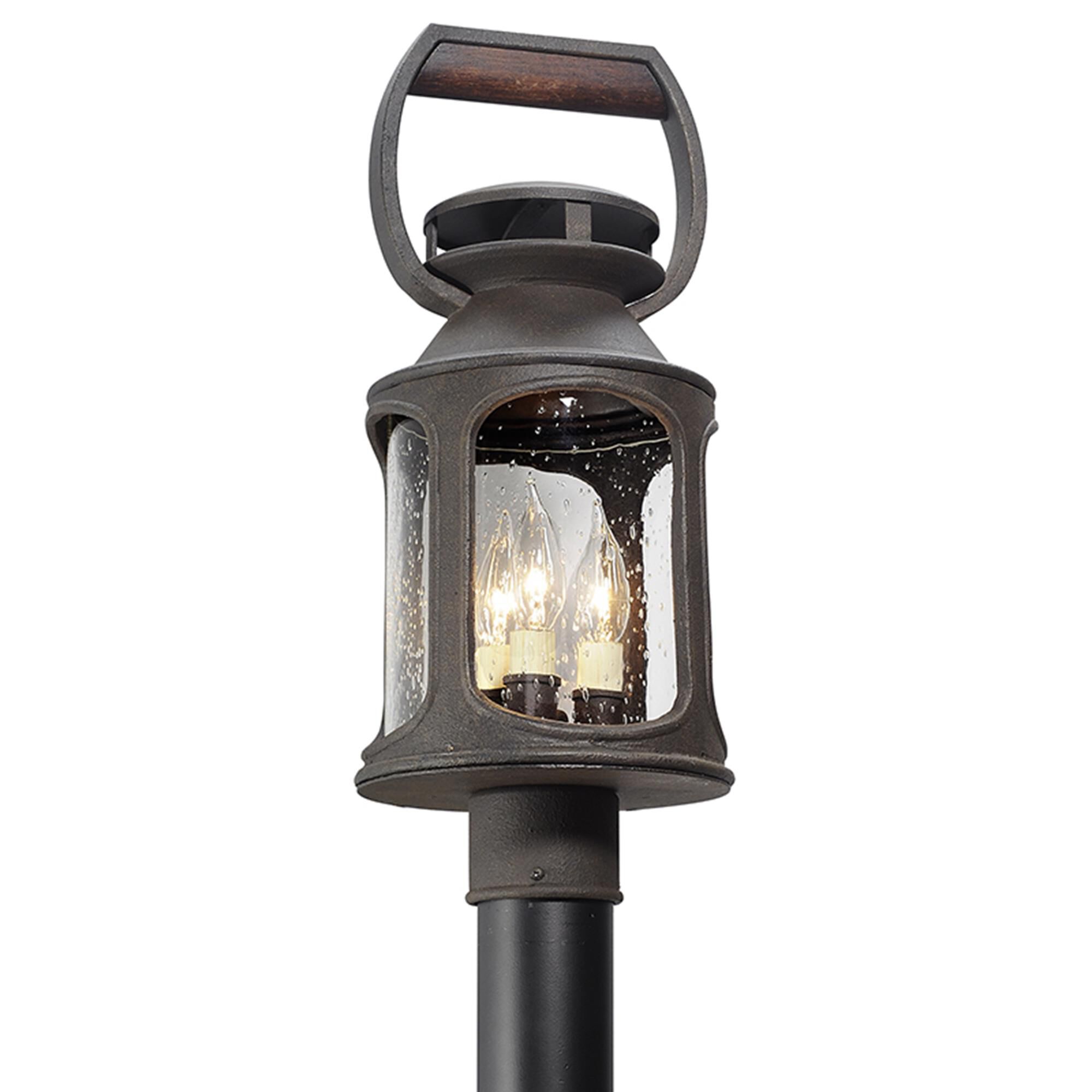 Old Trail 20 Inch Tall 3 Light Outdoor Post Lamp by Troy Lighting