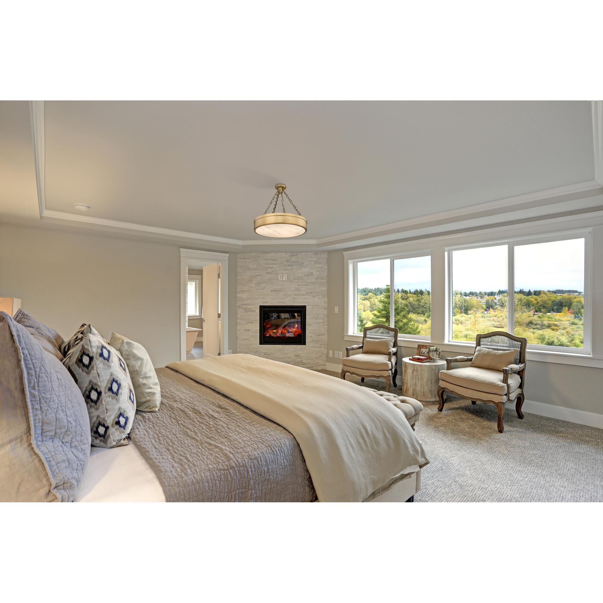 Anders 22 Inch 3 Light LED Semi Flush Mount by Z-Lite - Clearance