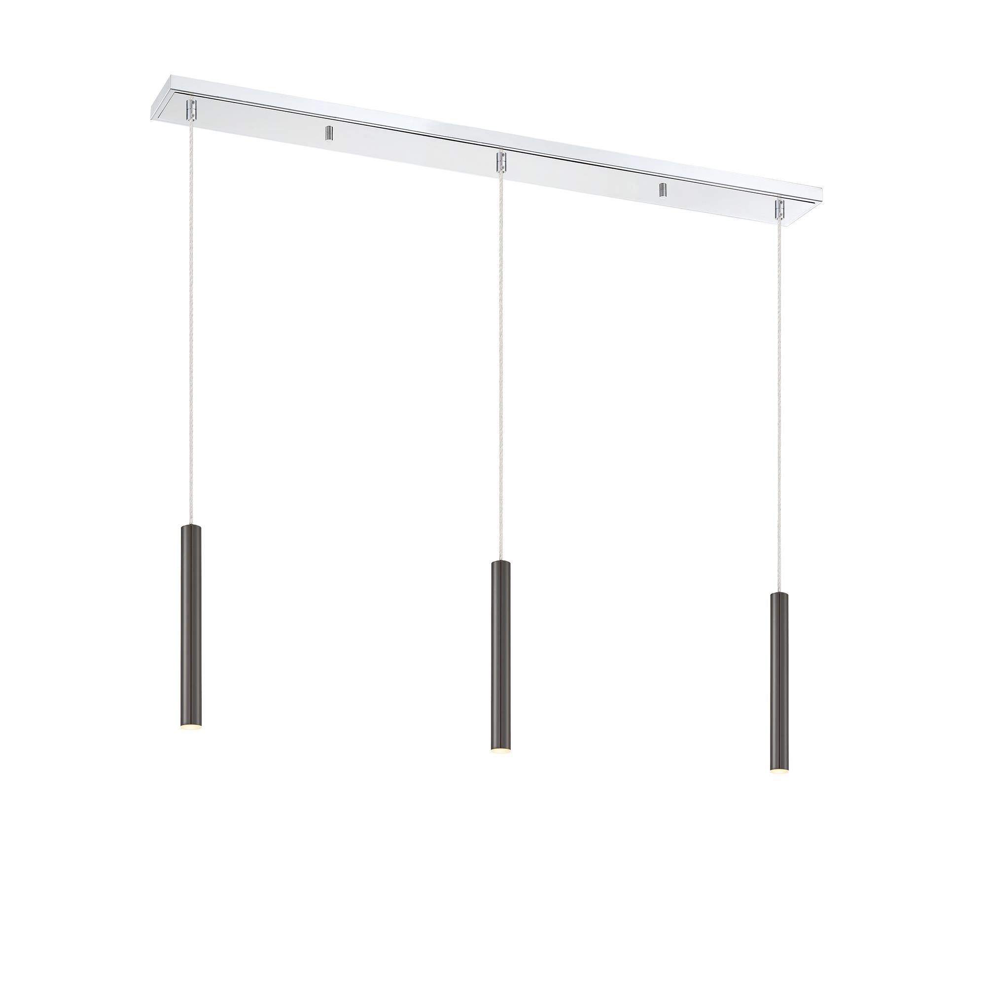 Shown in Chrome finish and Steel glass and Steel shade