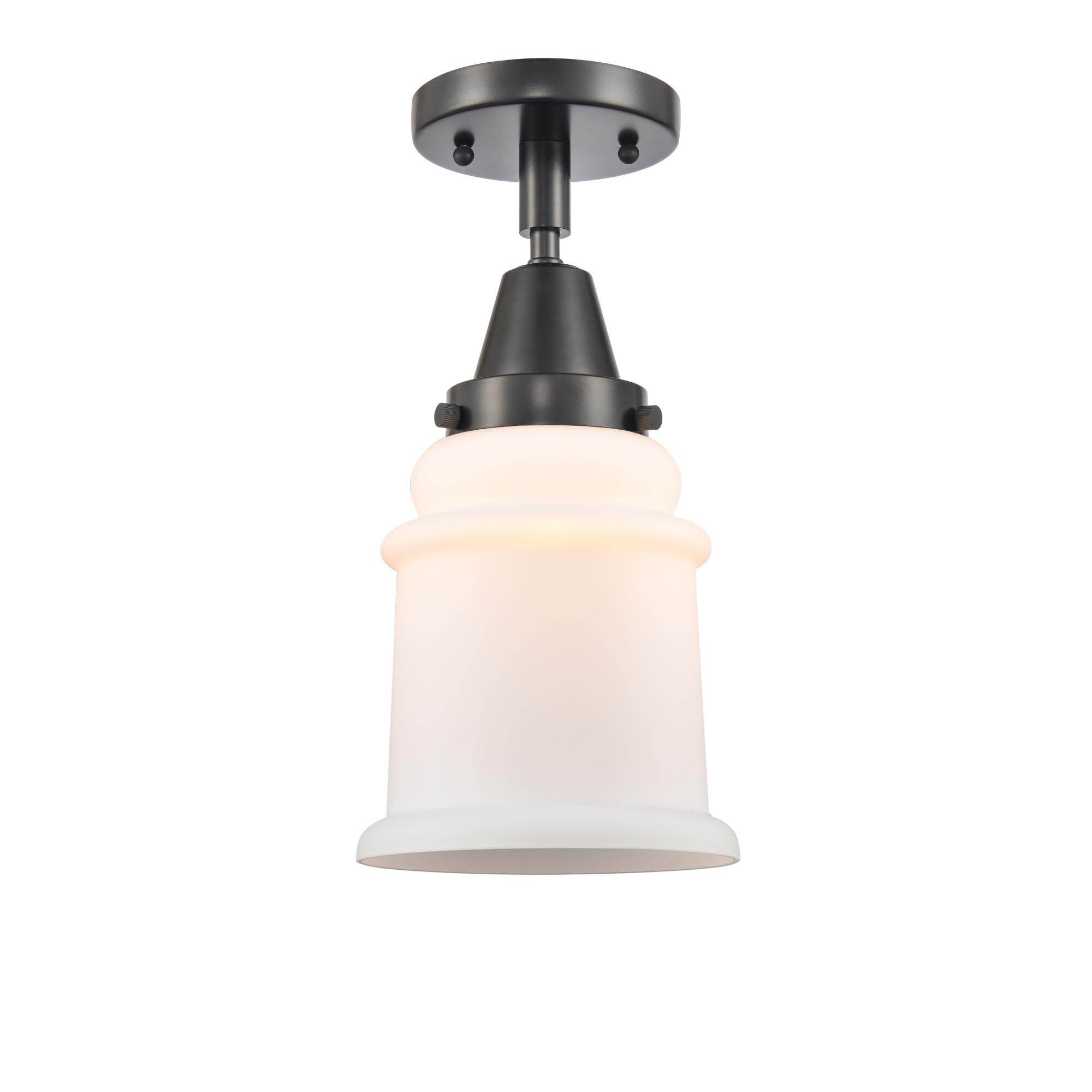 Shown in Matte Black finish and Matte White Canton glass