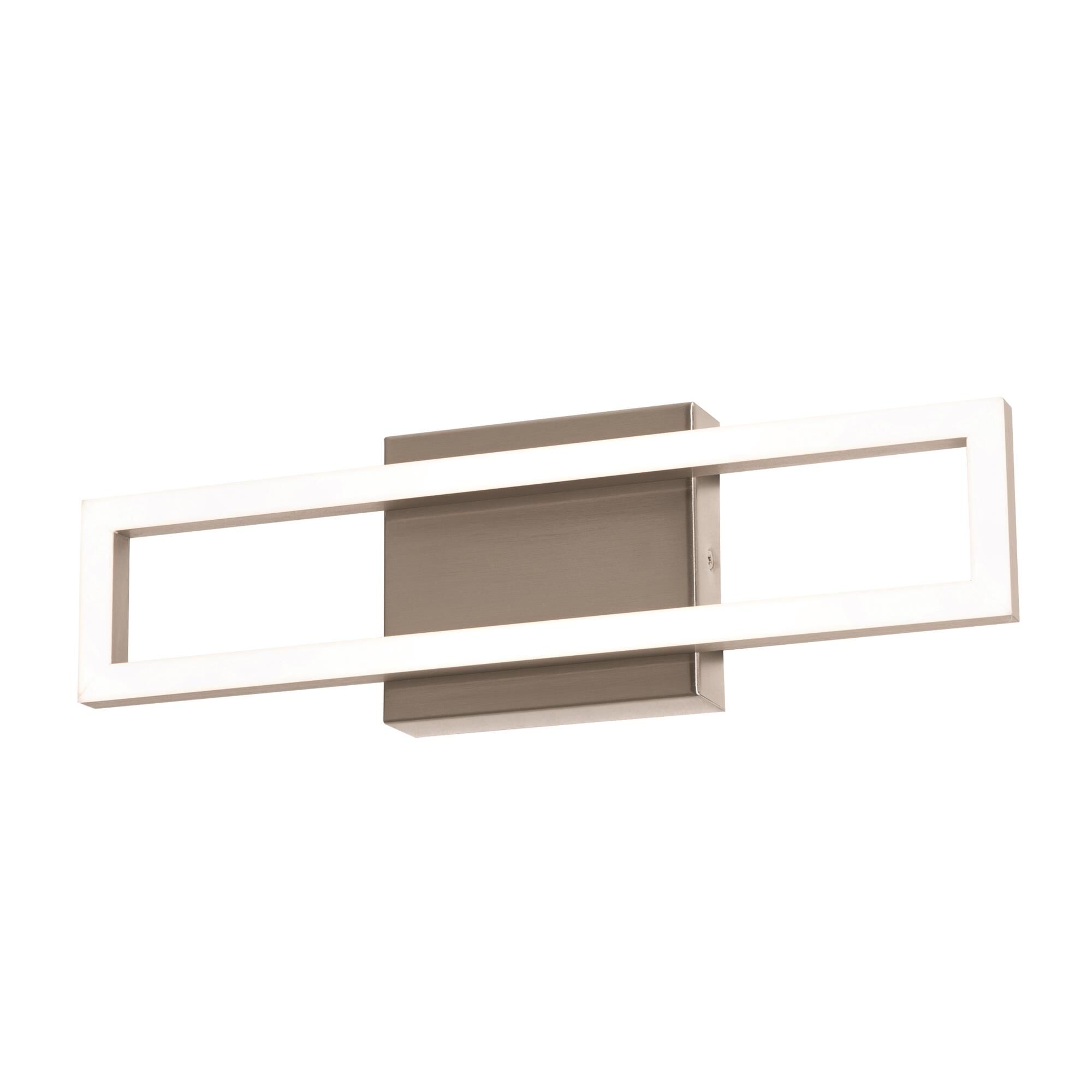 Shown in Satin Nickel finish and White Acrylic shade