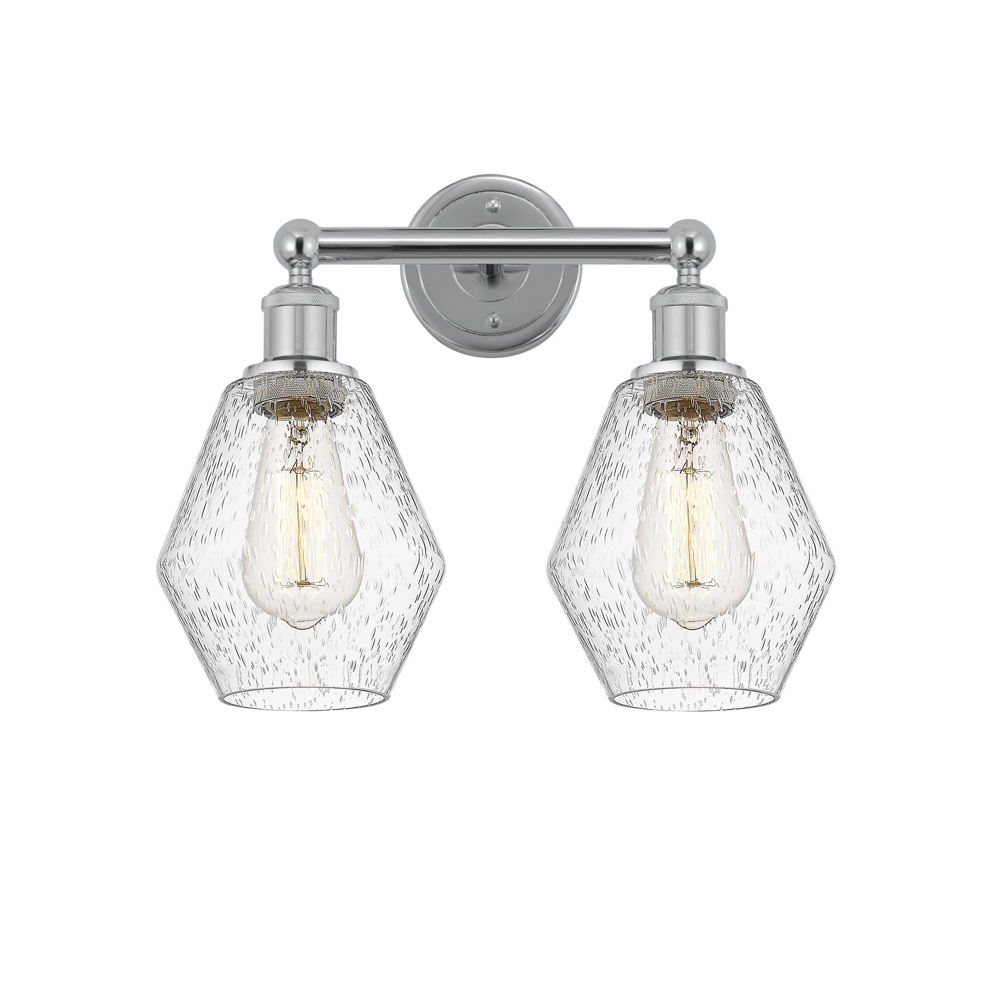 Shown in Polished Chrome, Seedy finish and Seedy glass and Seedy Glass shade