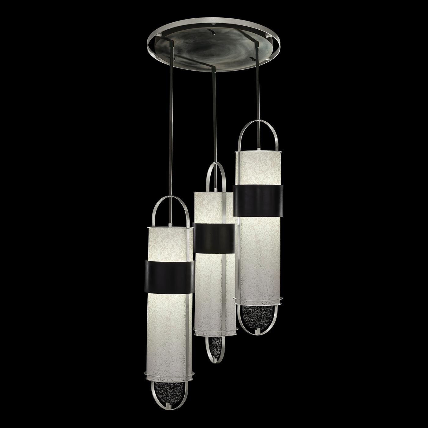 Shown in Black/Silver finish and False crystal and True glass
