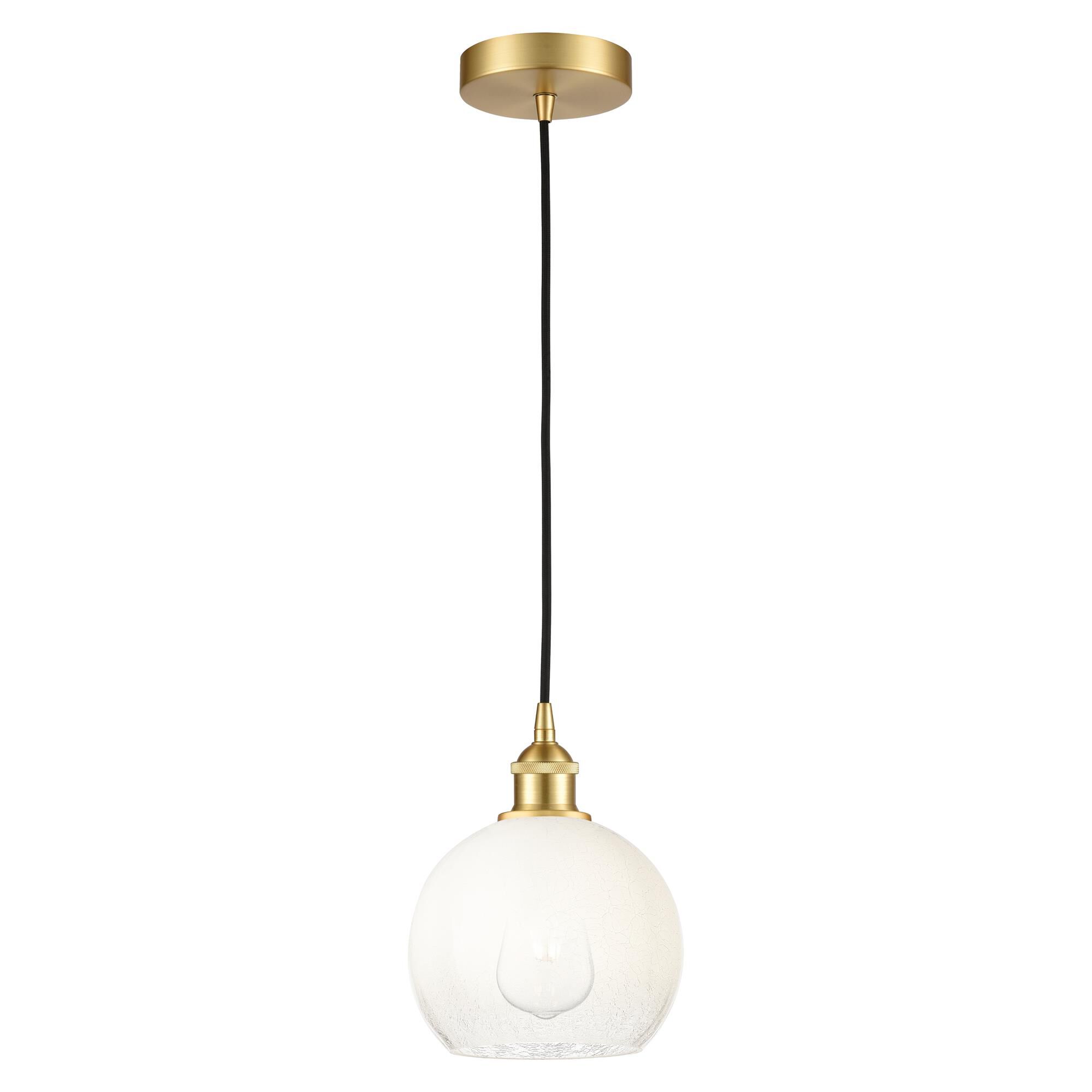 Shown in Satin Gold finish and Opal glass