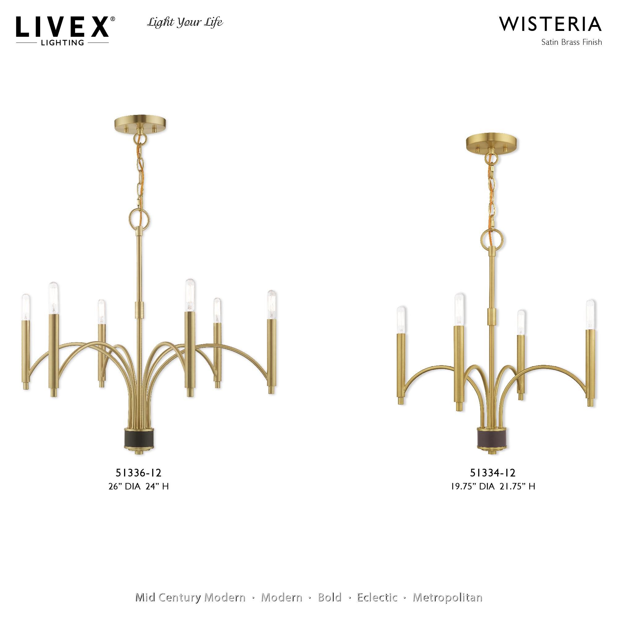 Wisteria 6 Light Chandelier by Livex Lighting