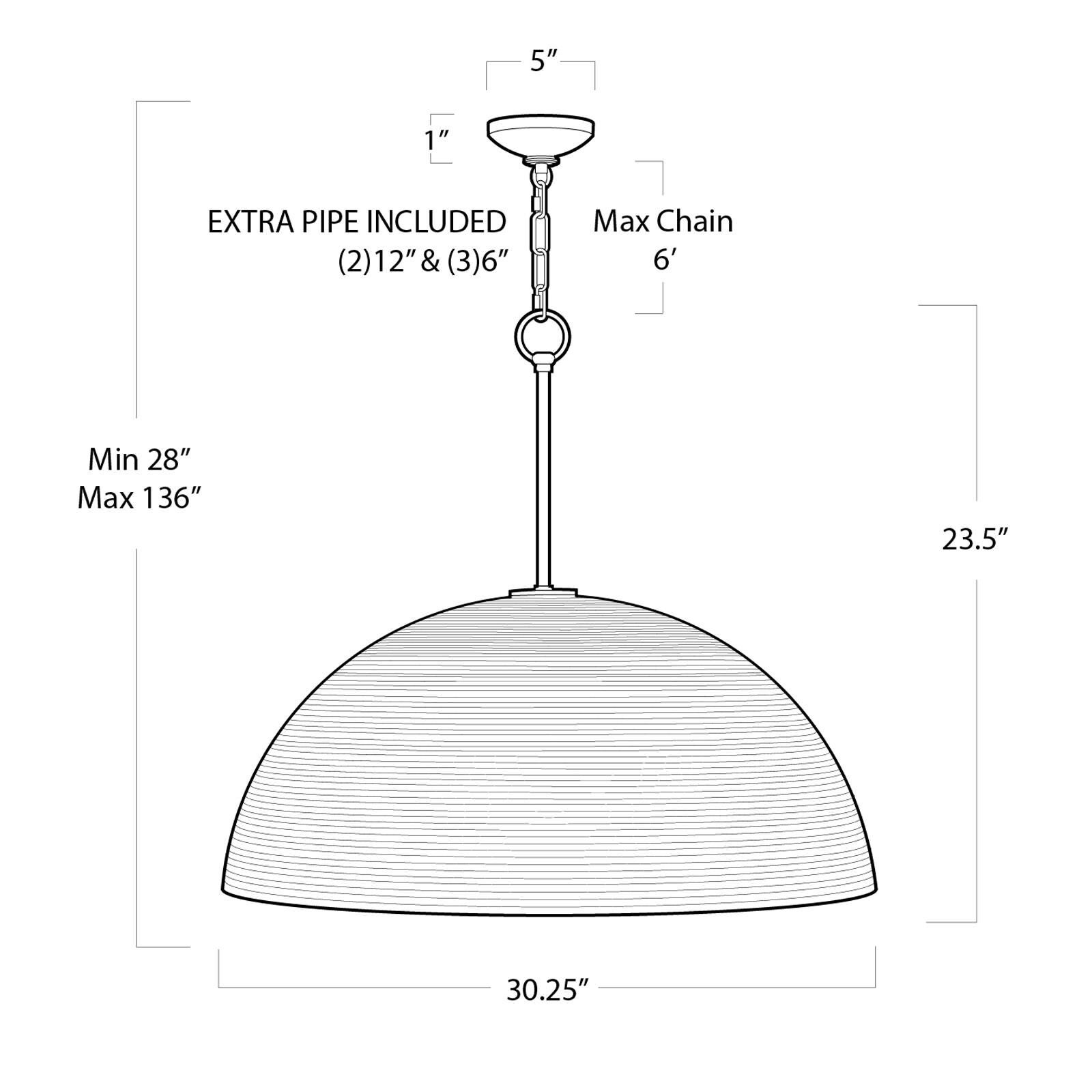 Laguna 30 Inch Large Pendant by Regina Andrew